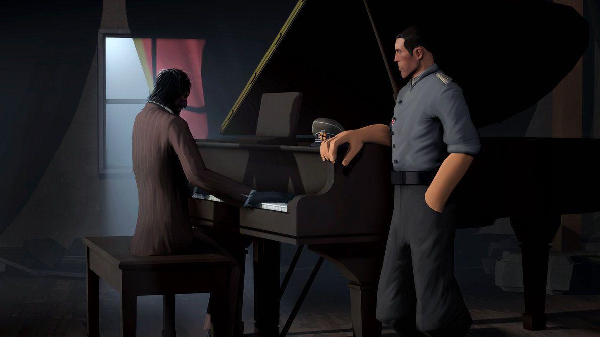 1191x670 The Pianist by MrRiar. Team fortress Team fortress, Tf2 funny