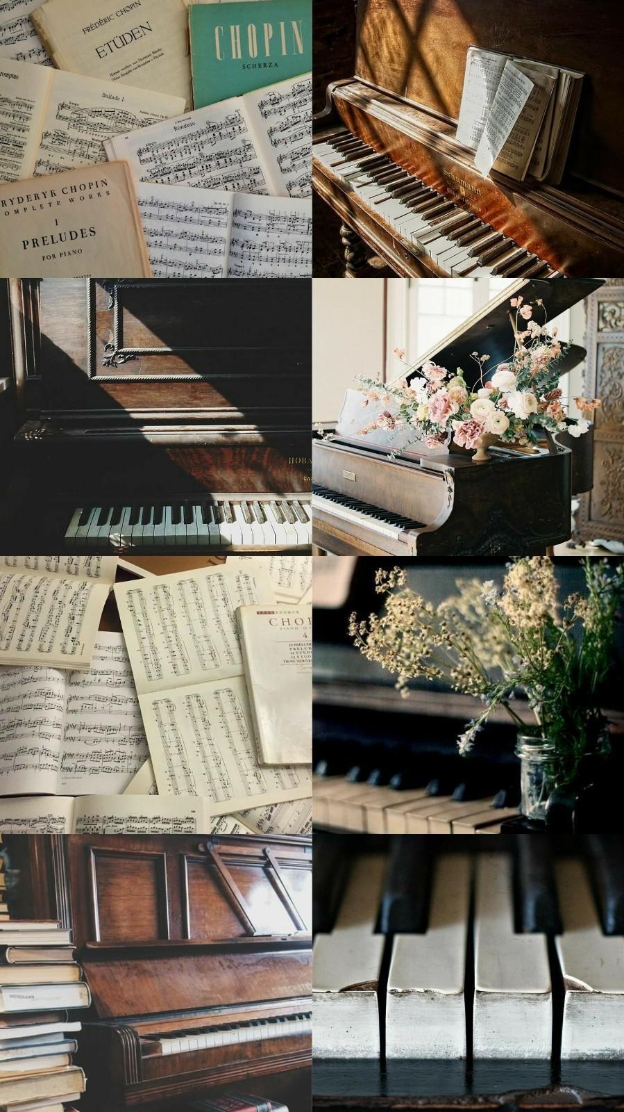 899x1600 Piano Aesthetic Wallpaper