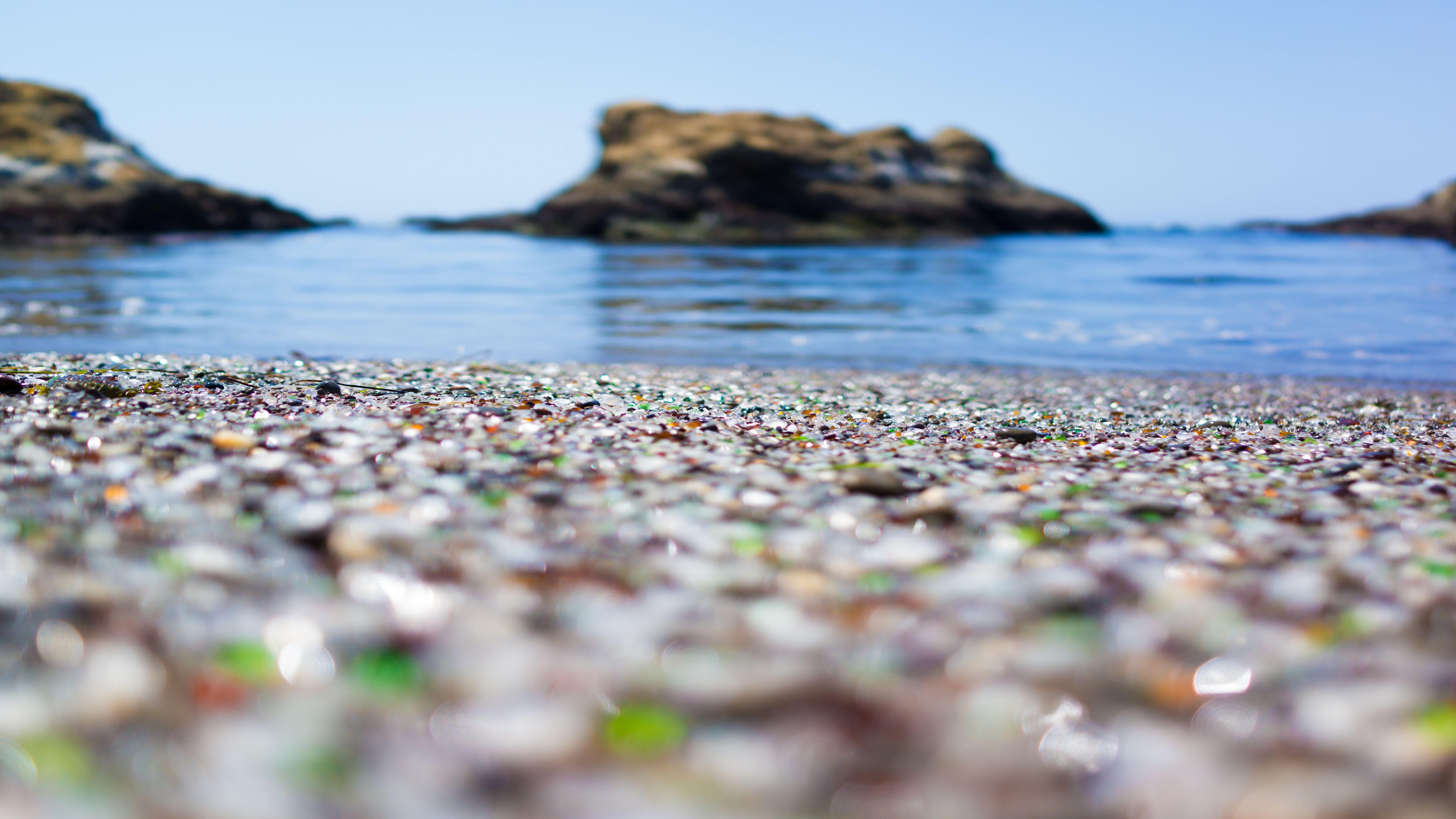 7680x4320 Glass Beach California USA 8K Wallpaper. Wallpaper 4K 5K 8K