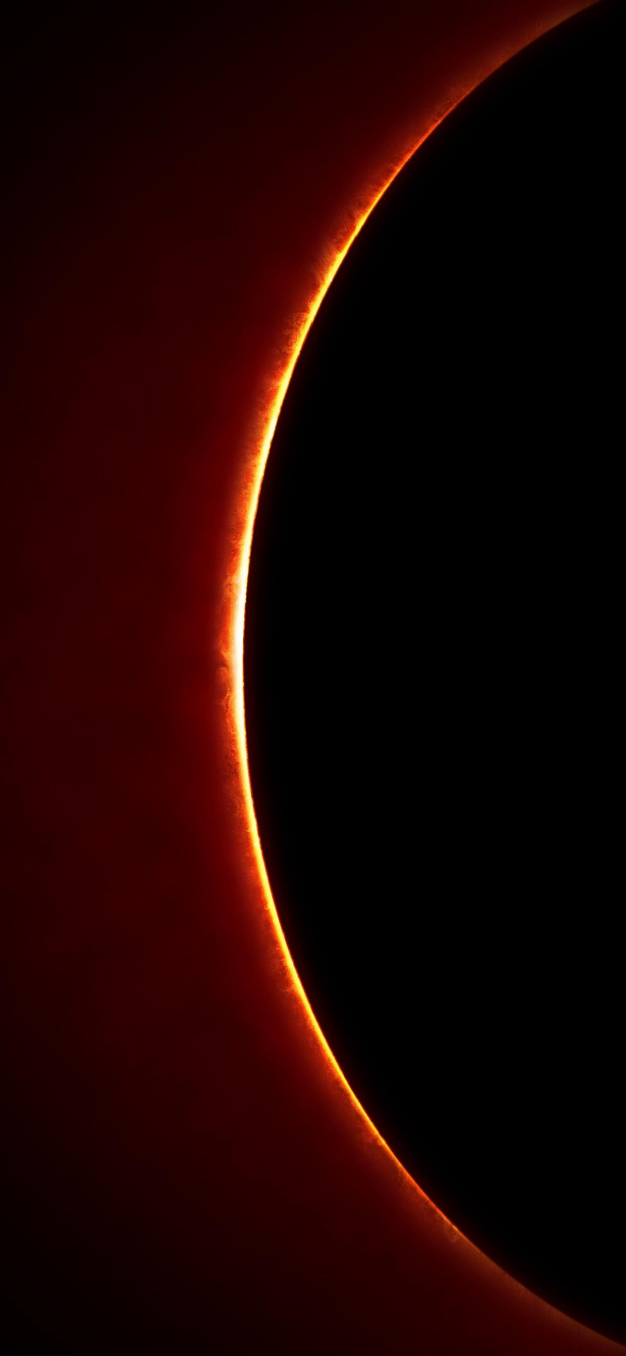 1242x2688 iPhone Wallpaper Orange Planet