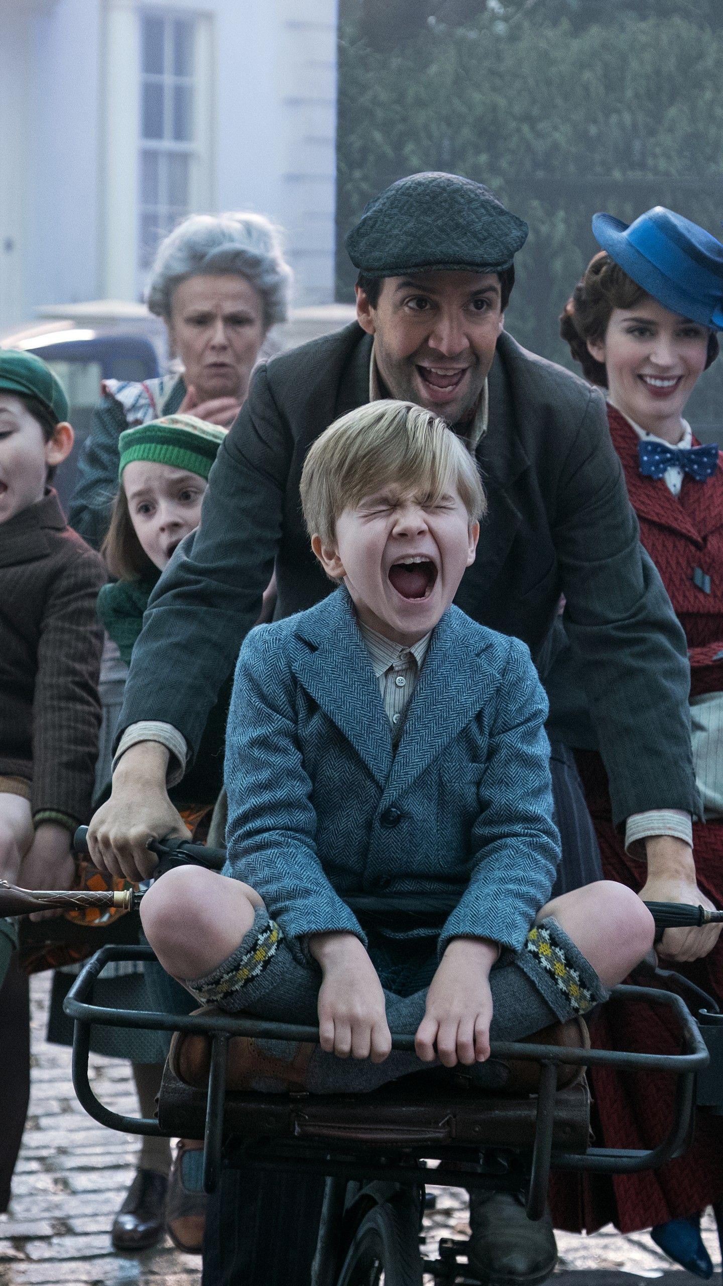 1440x2560 Wallpaper Mary Poppins Returns, Emily Blunt, Lin Manuel Miranda, Ben Whishaw, 5K, Movies