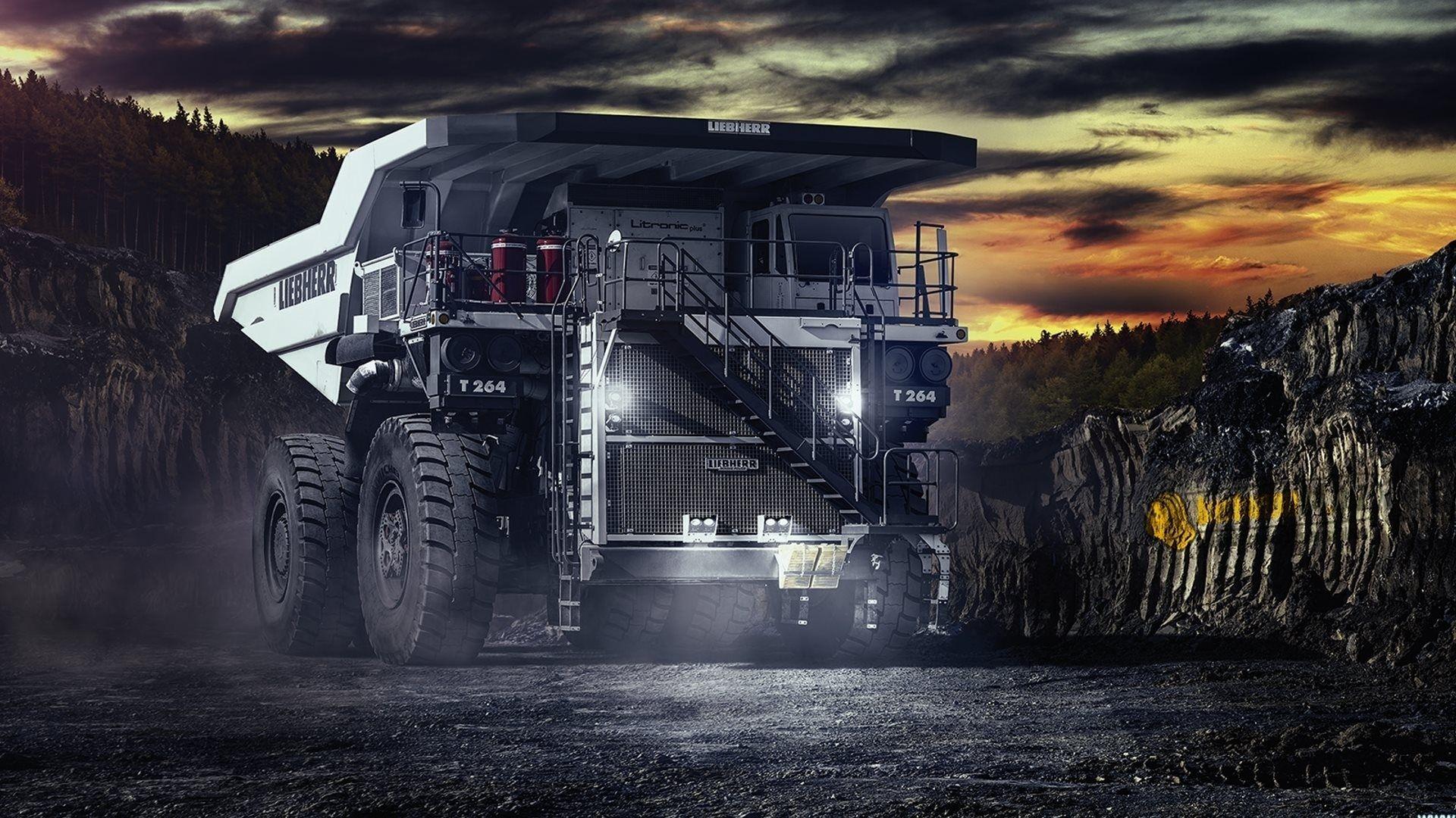 1920x1080 Wallpaper. Cars. photo. picture. dump truck, giant, car, photo, Liebherr T264