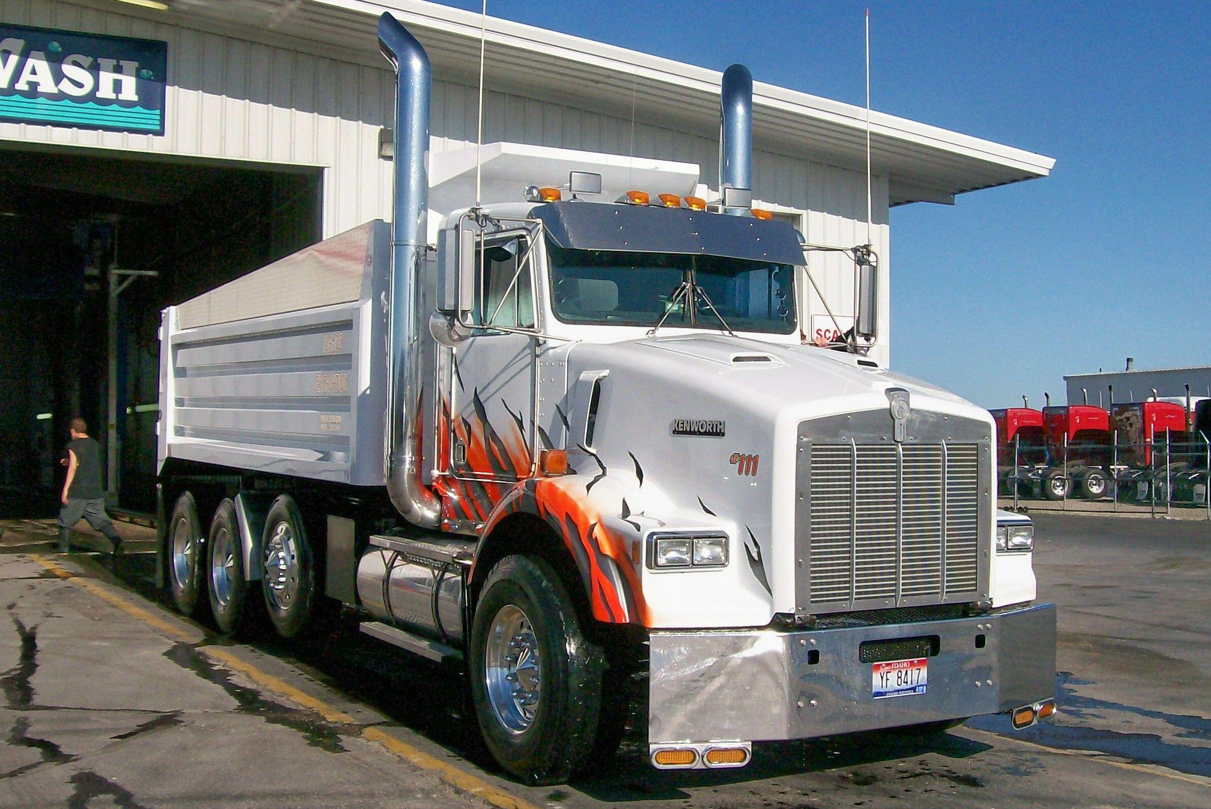 2376x1587 Kenworth T800 dump truck wallpaperx1587