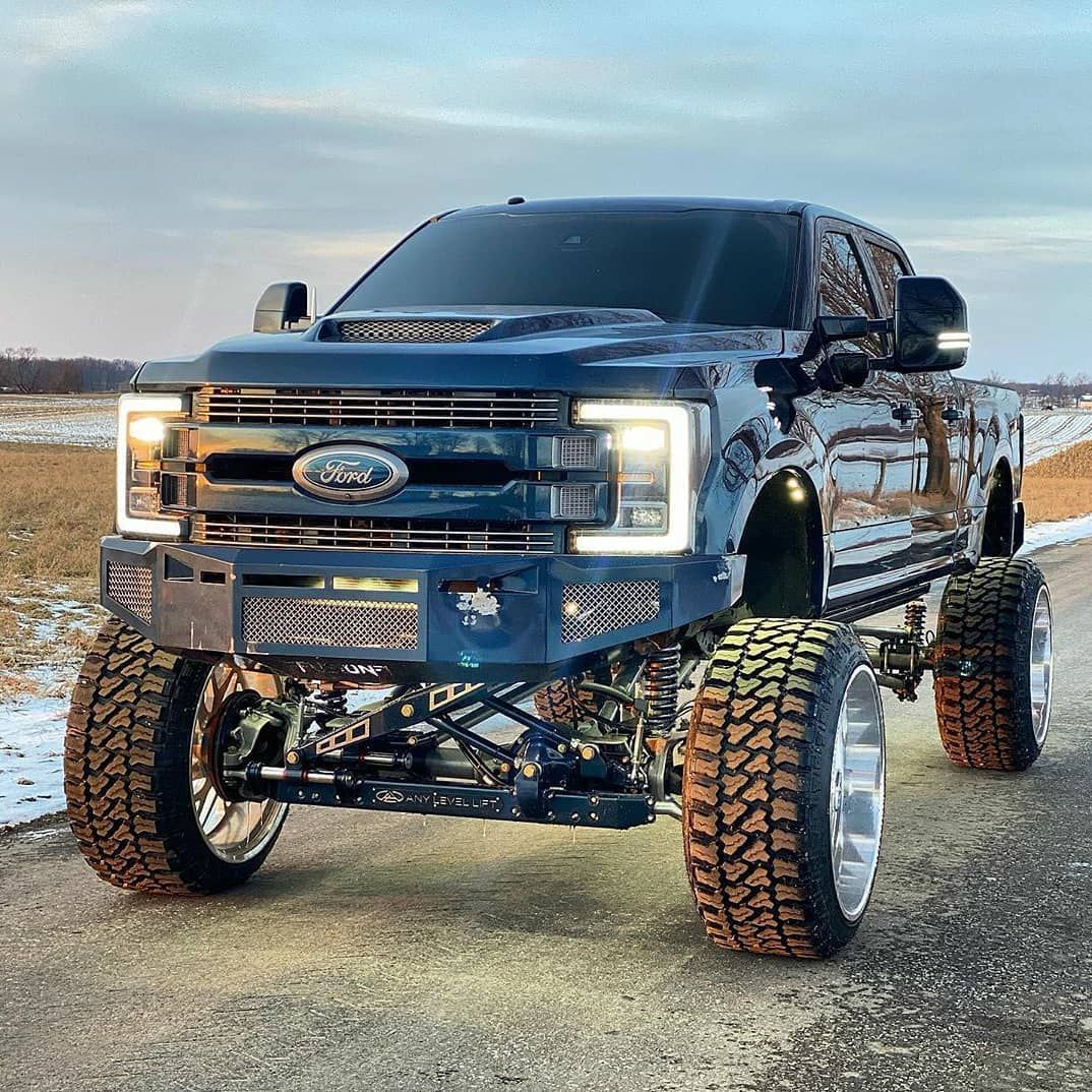 1074x1074 Custom Lifted Diesel Truck #BLUERHINO. F250 bubba truck, Blue lifted truck, Cool trucks