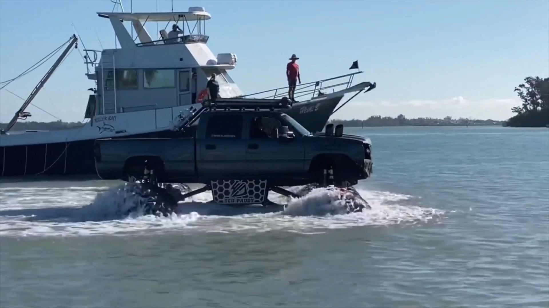 1920x1080 Driving a truck into the ocean (Credit: WhistlinDiesel)