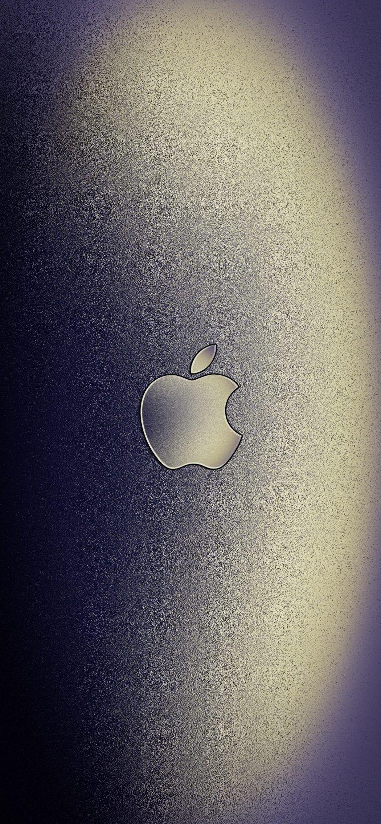 768x1662 Aluminum Apple Logo Wallpaper for iPhone