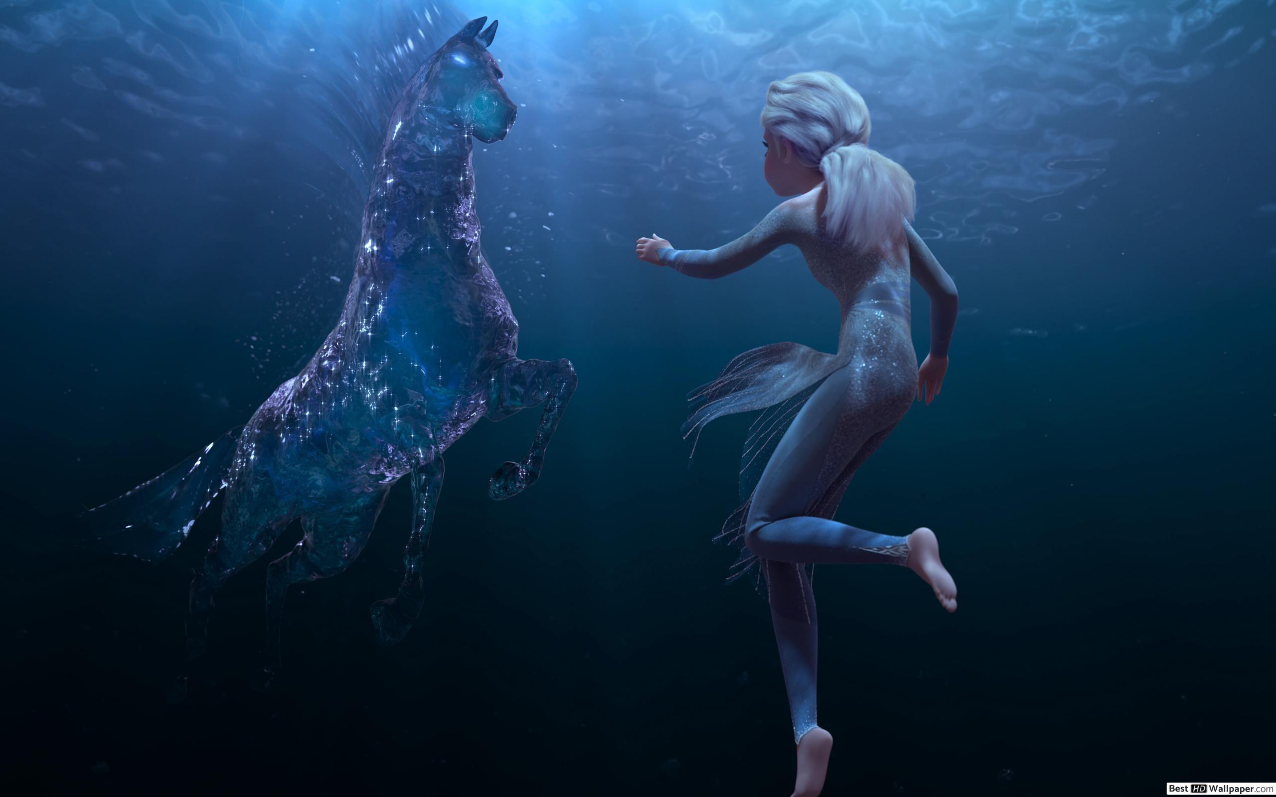 2560x1600 Frozen 2 Elsa water horse HD wallpaper download