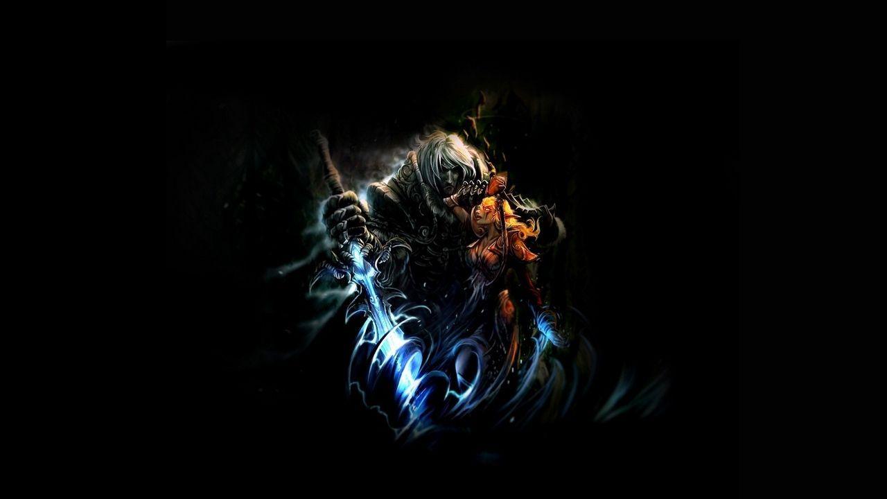 Magician, warrior with sword, fantasy, wolf, mystical, art HD wallpaper |  Pxfuel