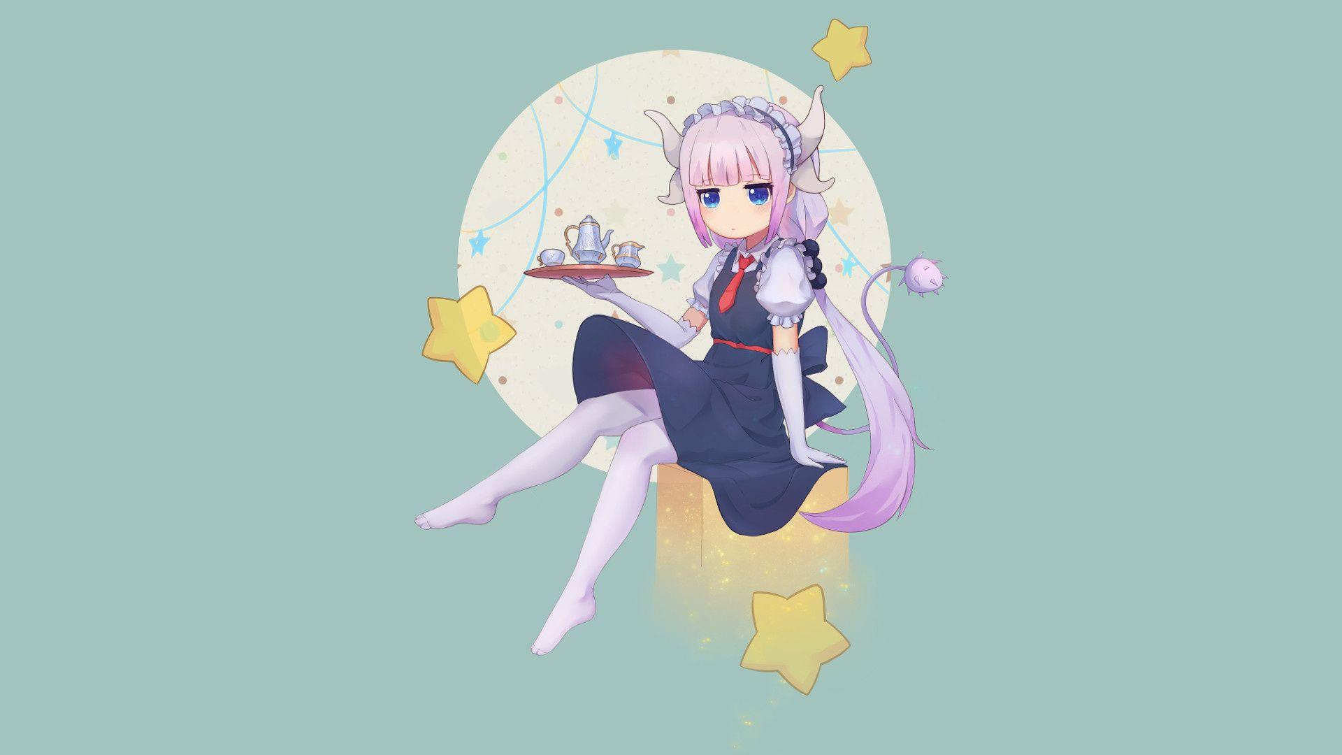 1920x1080 Desktop wallpaper maid, minimal, kanna kamui, HD image, picture, background, ab7594