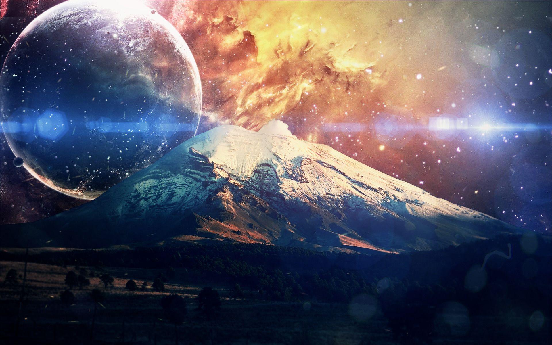 Galaxy Mountain Wallpapers - Top Free Galaxy Mountain Backgrounds