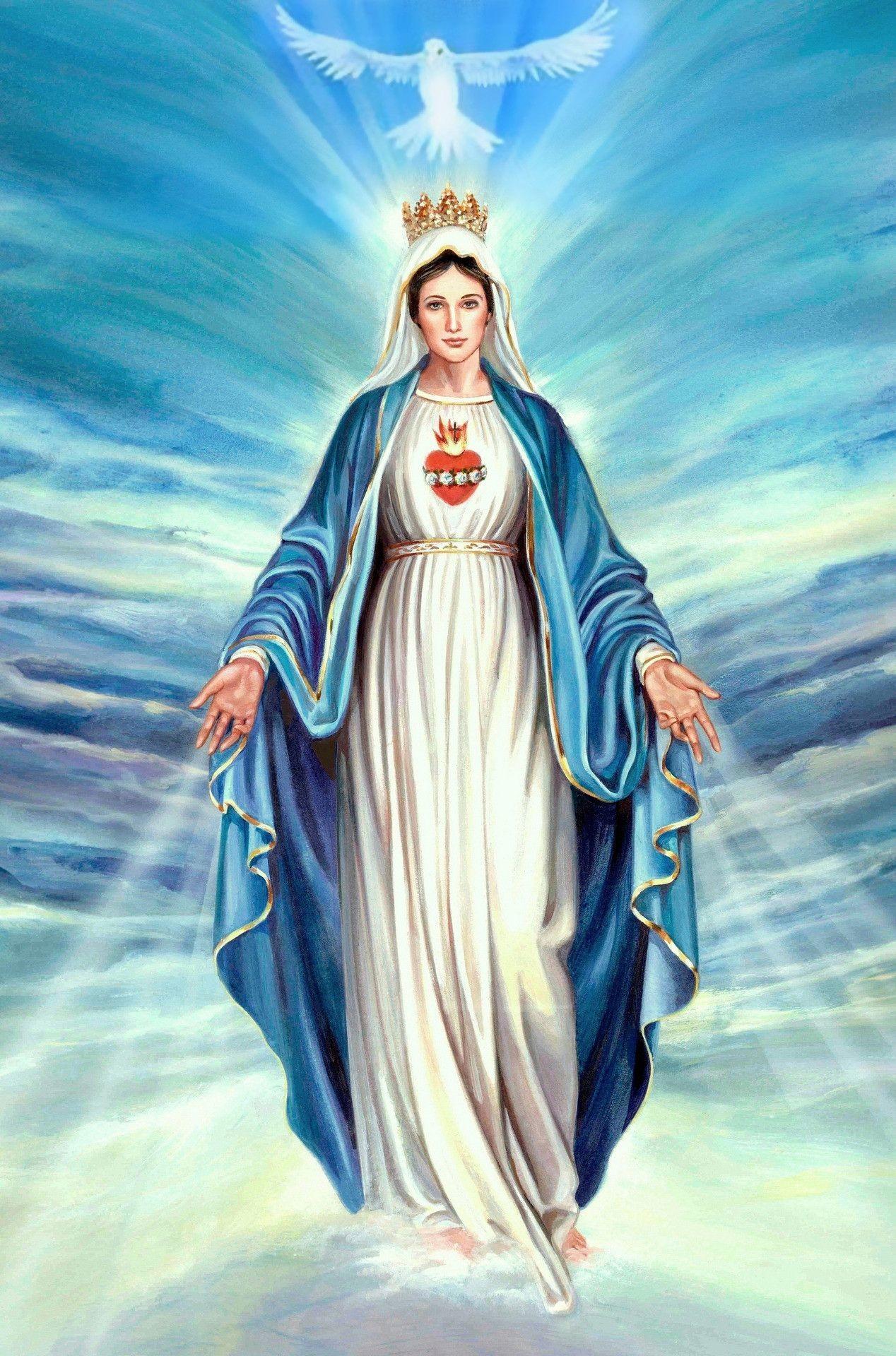 1268x1920 Mother Mary iPhone Wallpaper