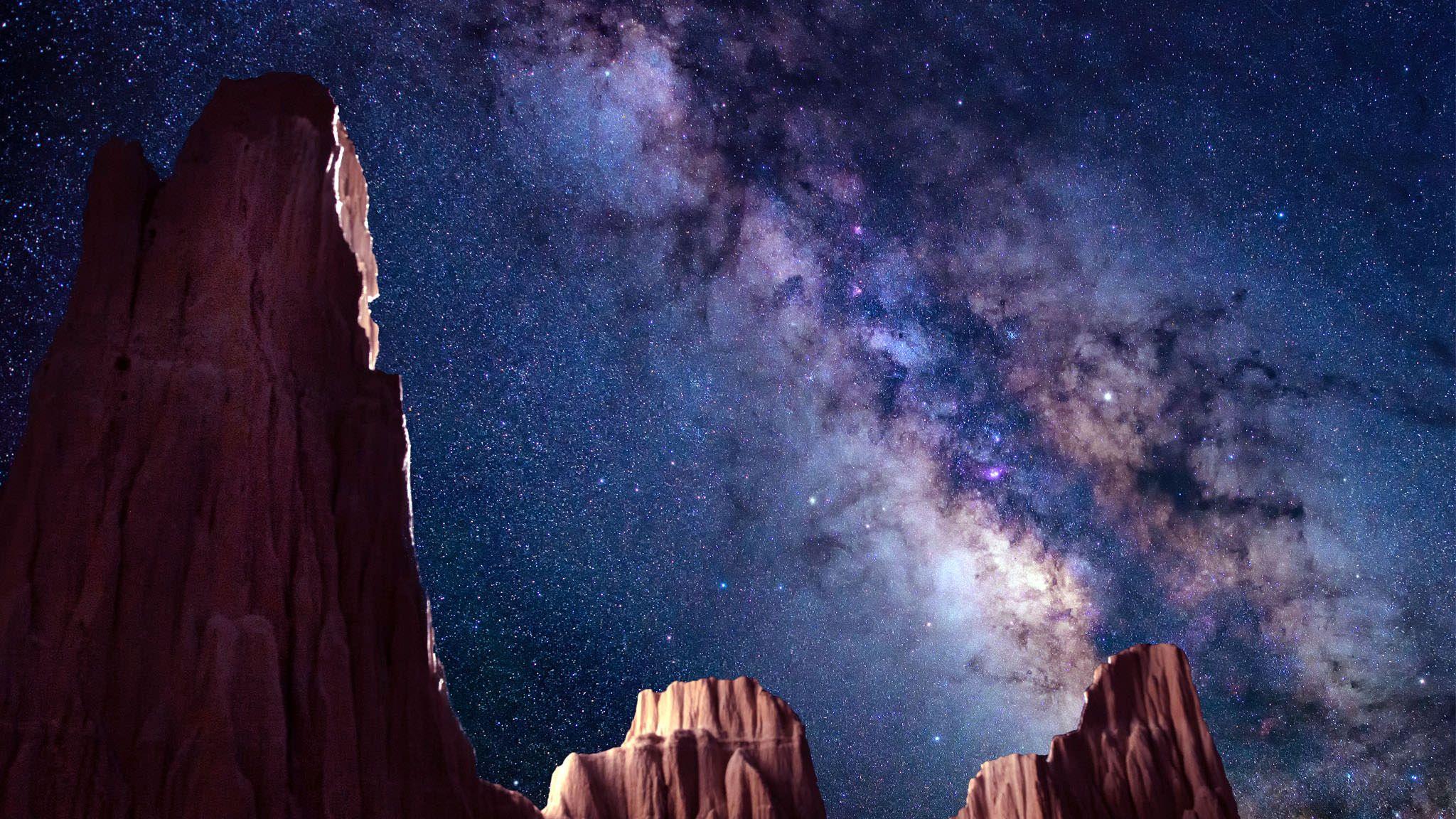 Galaxy Mountain Wallpapers Top Free Galaxy Mountain Backgrounds