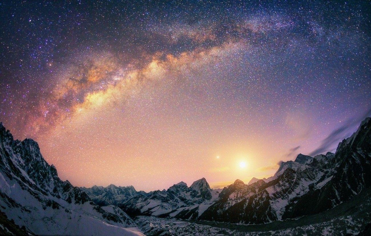 Galaxy Mountain Wallpapers Top Free Galaxy Mountain Backgrounds