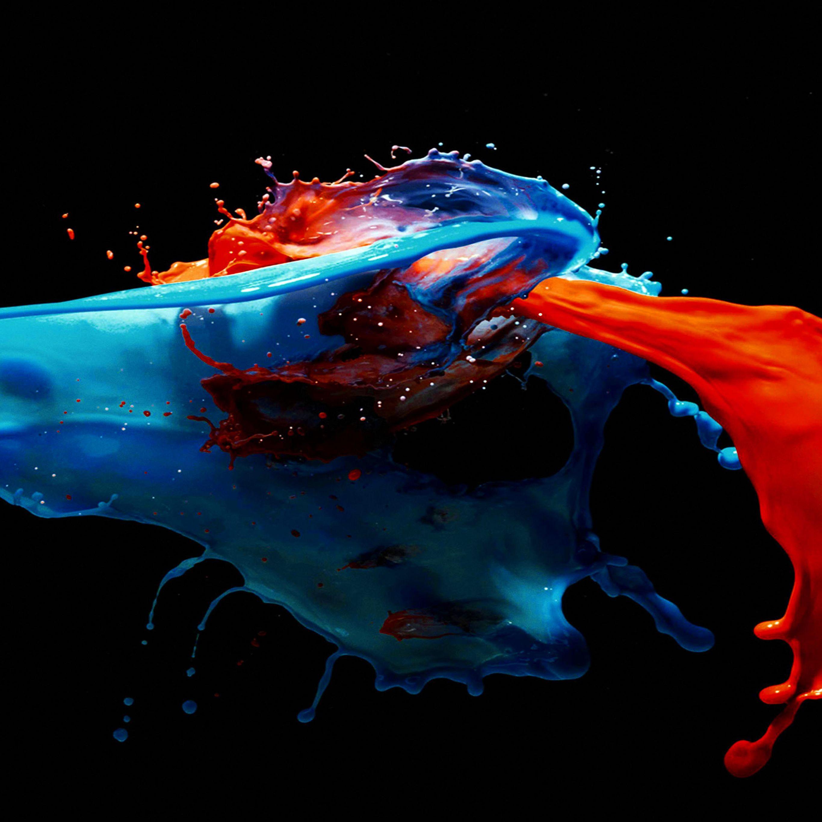 2732x2732 Splashed Paint Wallpaper