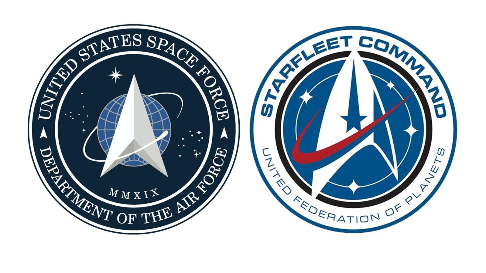 1600x900 Trump Space Force logo looks like Star Trek Starfleet symbol