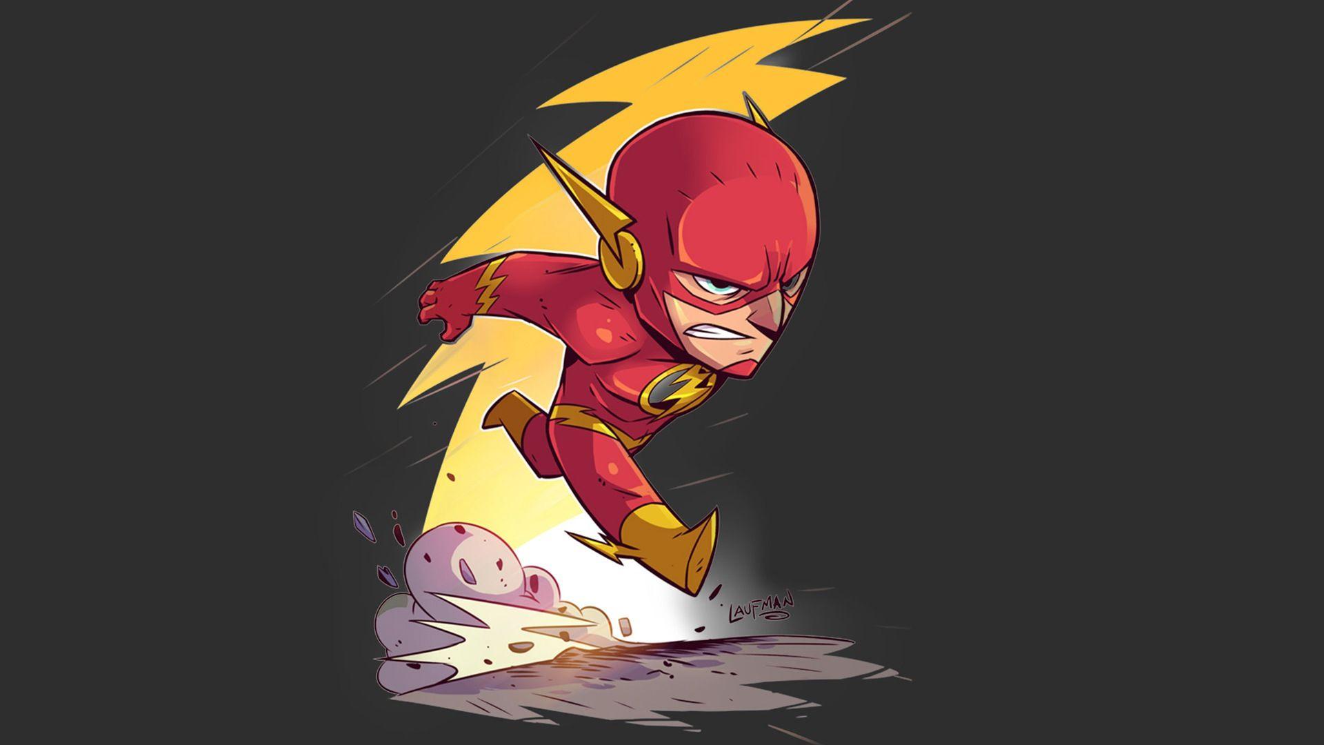 1920x1080 #Flash, #The Flash, #chibi, #DC Comics wallpaper HD Desktop Wallpaper