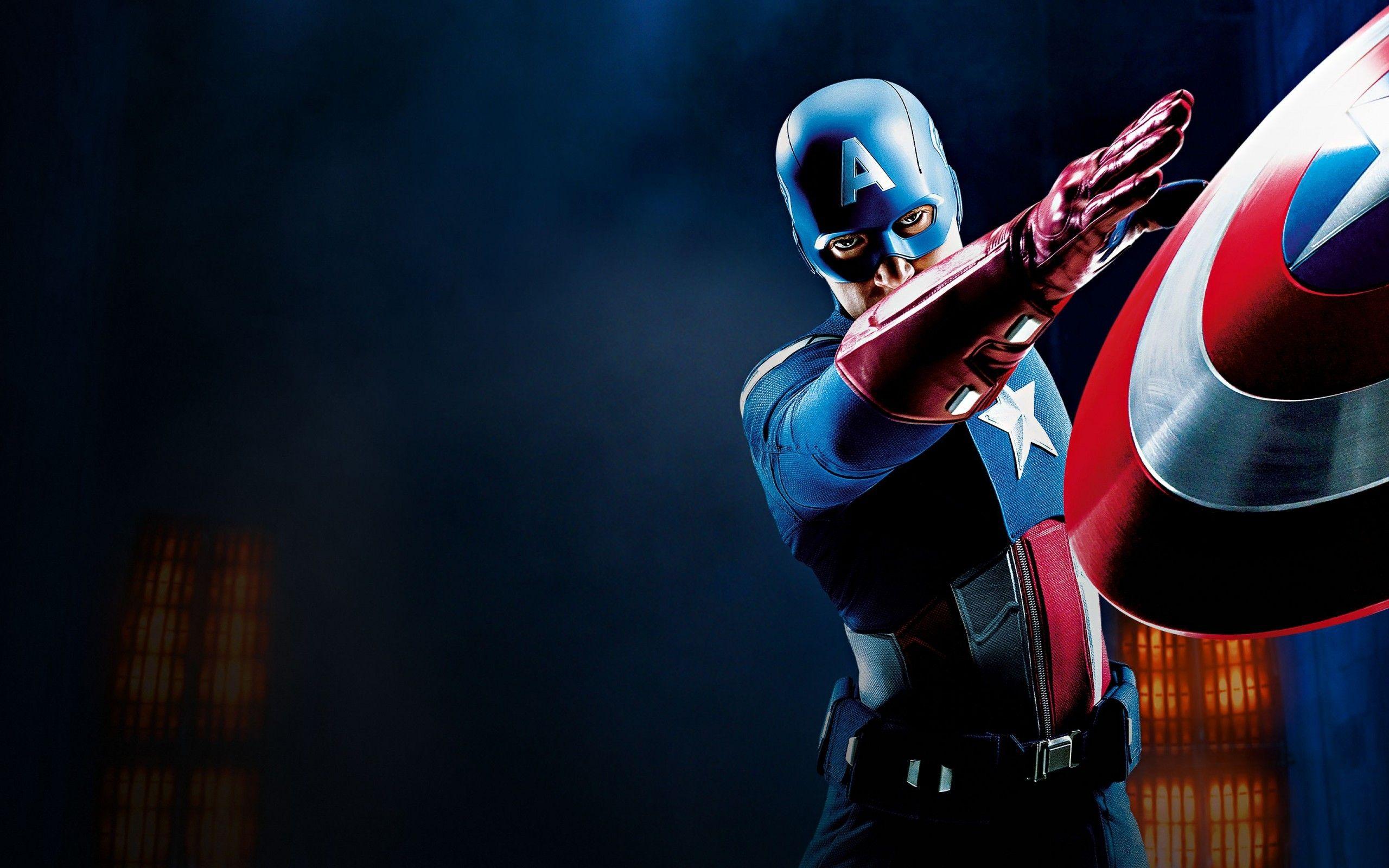 2560x1600 Download 2560x1600 Captain America, Throwing A Shield, Superhero Wallpaper for MacBook Pro 13 inch