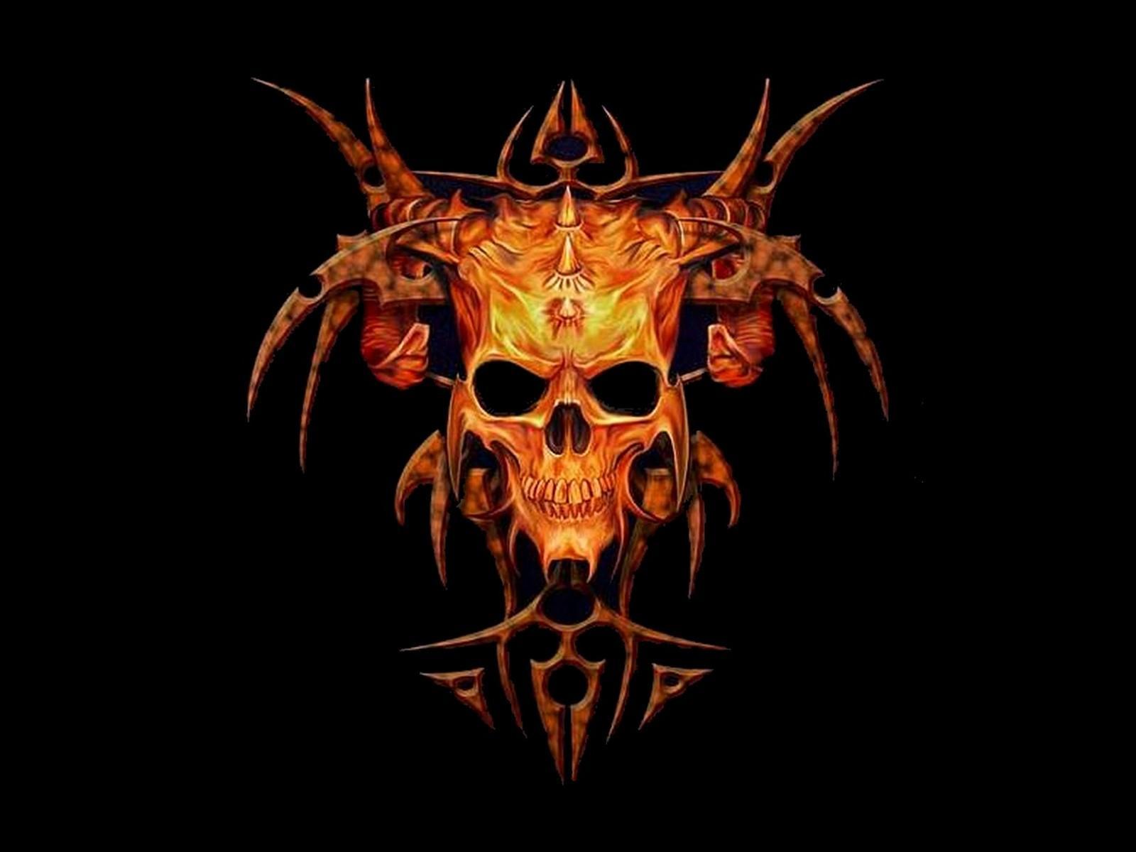 1600x1200 Skulls And Dragons Wallpaper