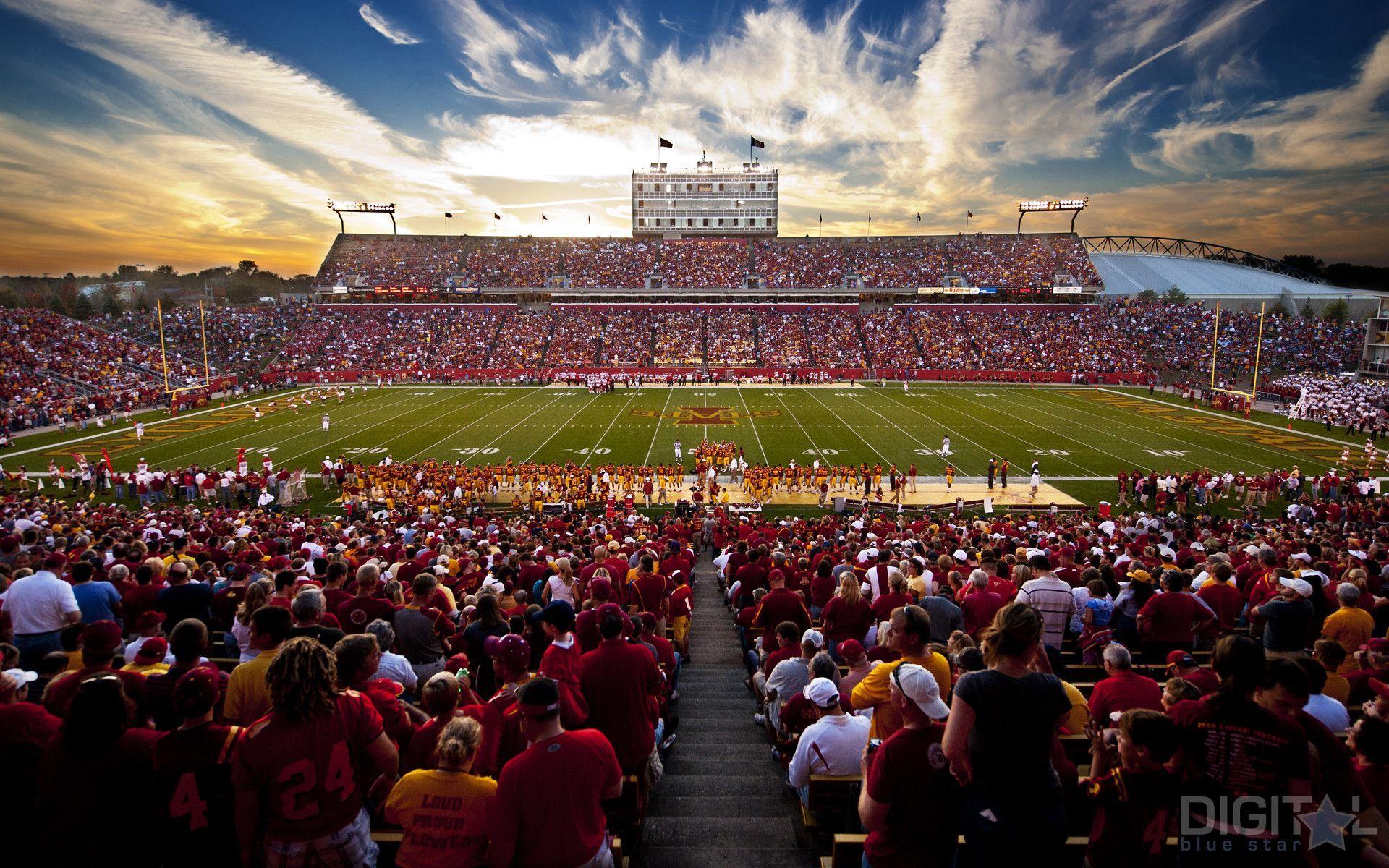 State stadium. Iowa State Cyclones. Iowa State University. Football field. Iowa State Harlan community High School.