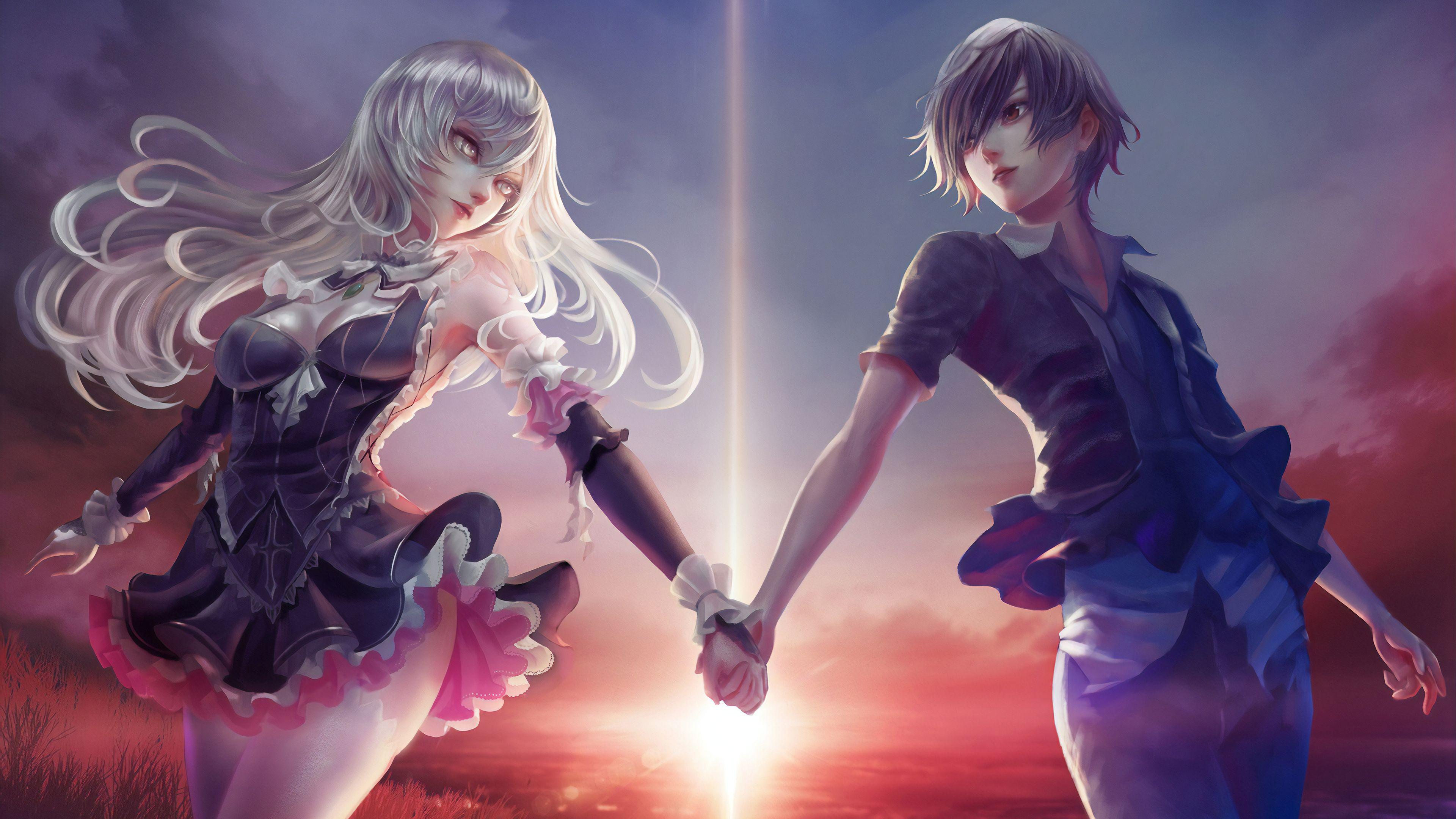3840x2160 Wallpaper 4k Girls Avenue 4k Wallpaper, Anime Boy Wallpaper, Anime Girl Wallpaper, Couple Wallpaper, Hd Wallpaper, Love Wallpaper