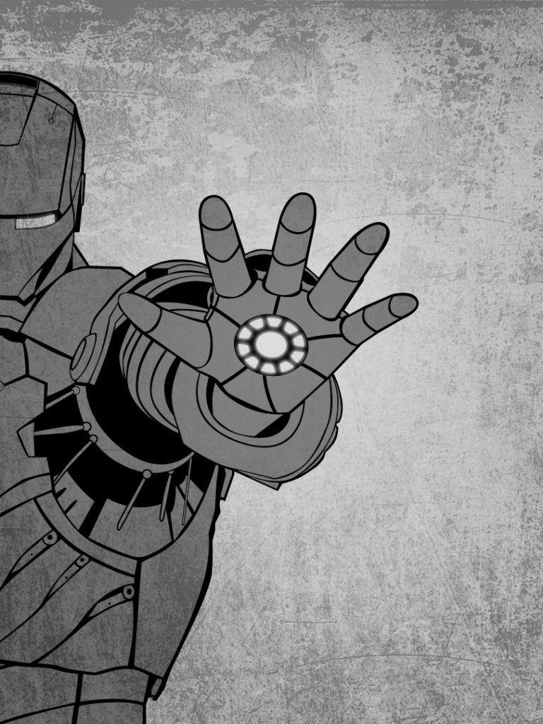 768x1024 Iron Man Grunge Artwork iPad mini wallpaper