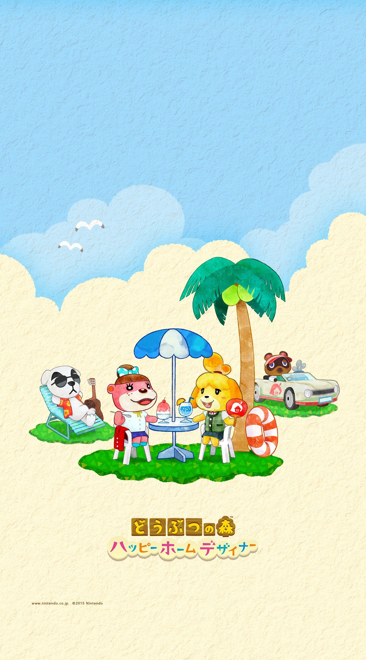 1438x2592 Cute summer Animal Crossing: Happy Home Designer wallpaper