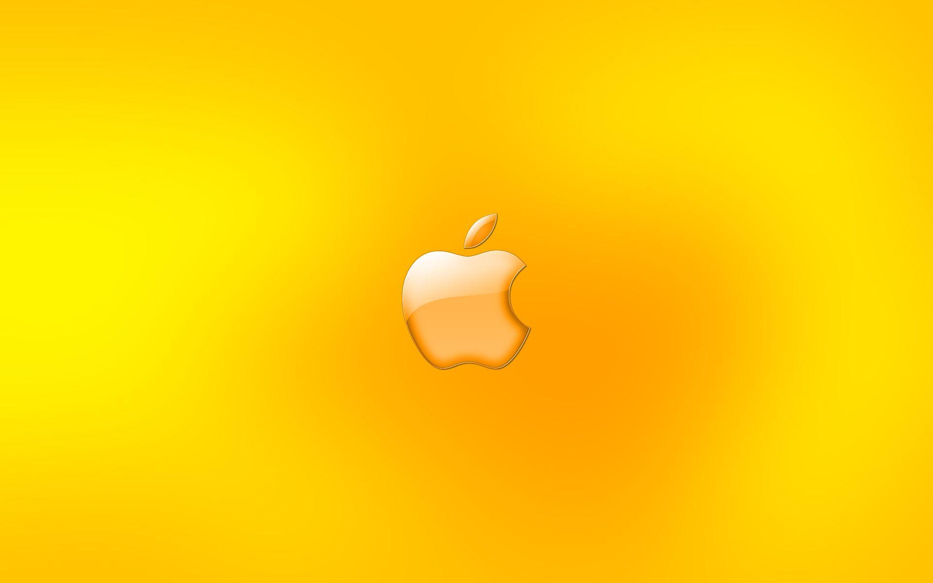 1920x1200 Yellow Apple Logo HD Wallpaper For PC Desktop And Mac Wallpaper. Apple logo wallpaper, Yellow wallpaper, Yellow apple
