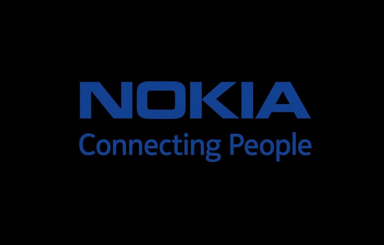 1332x850 Wallpaper Minimalism, The inscription, Blue, Black, Nokia image for desktop, section минимализм