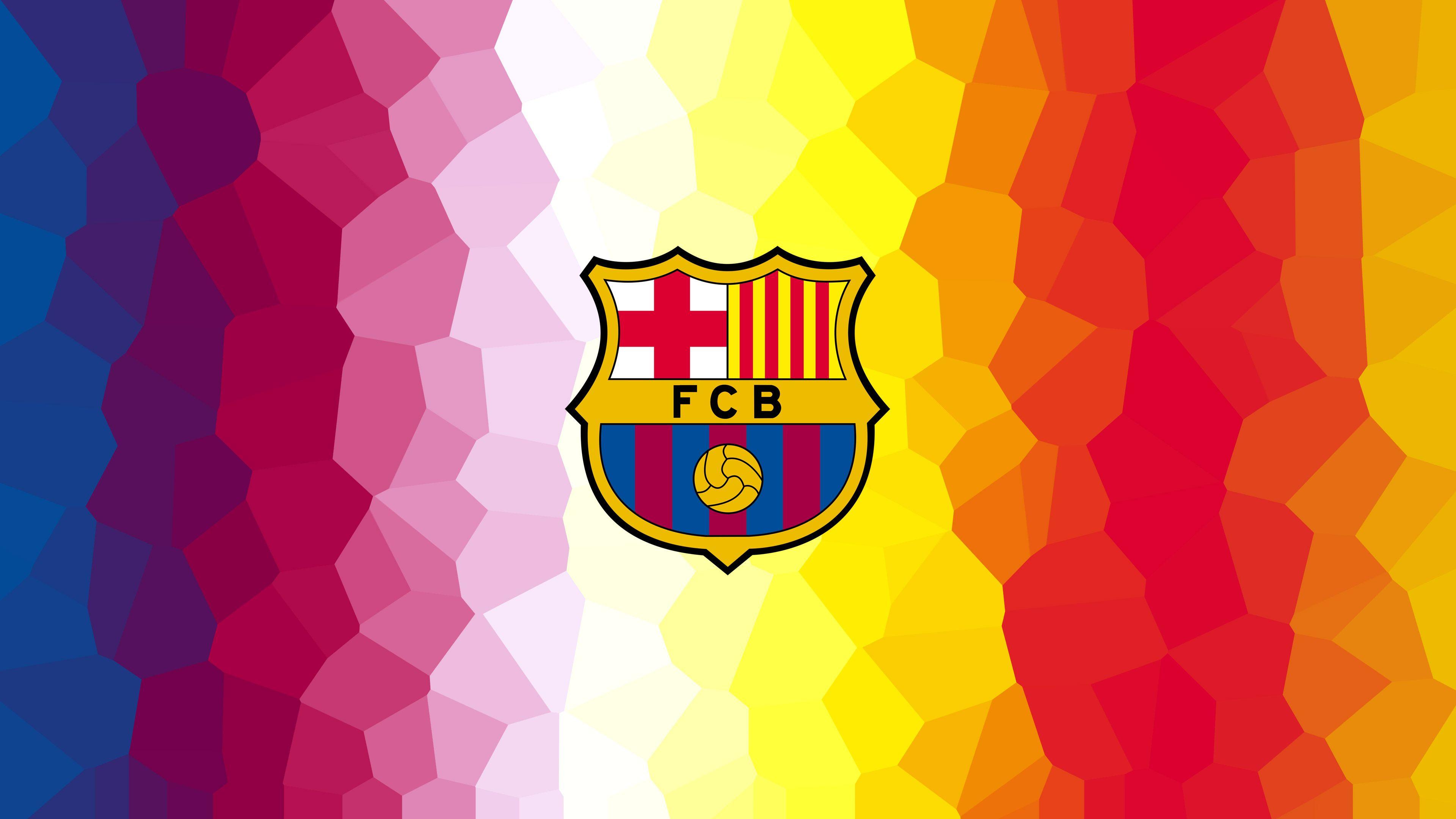 3840x2160 Wallpaper 4k FCB Logo Minimalism fc barcelona team wallpaper, fc barcelona wallpaper, fcb wallpaper, football wallpaper, soccer wallpaper, sports wallpaper