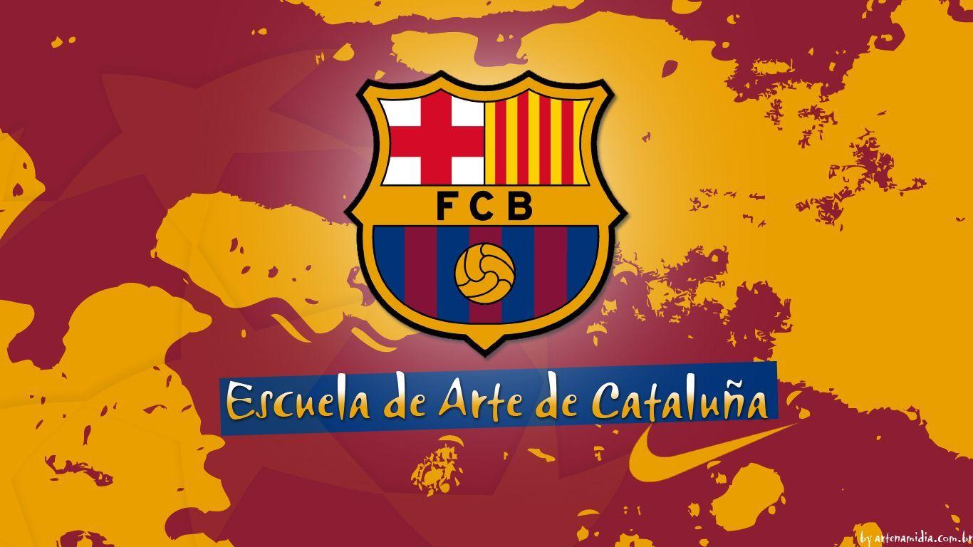 1366x768 Fc Barcelona Colored Wallpaper