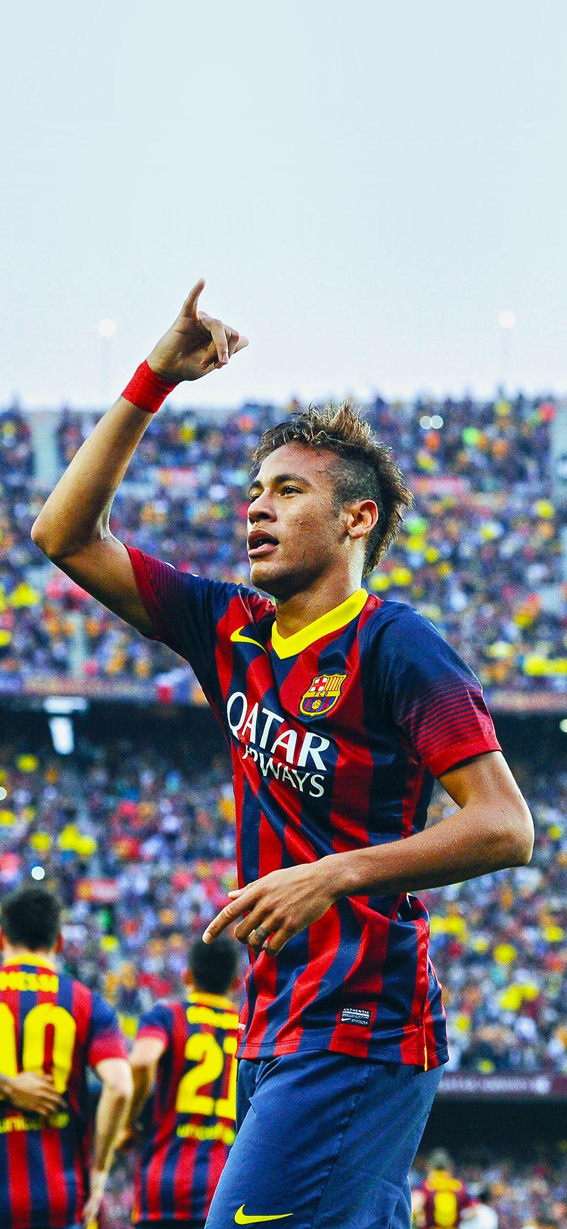 1125x2436 Wallpaper Nemar Barcelona Soccer Sports Face