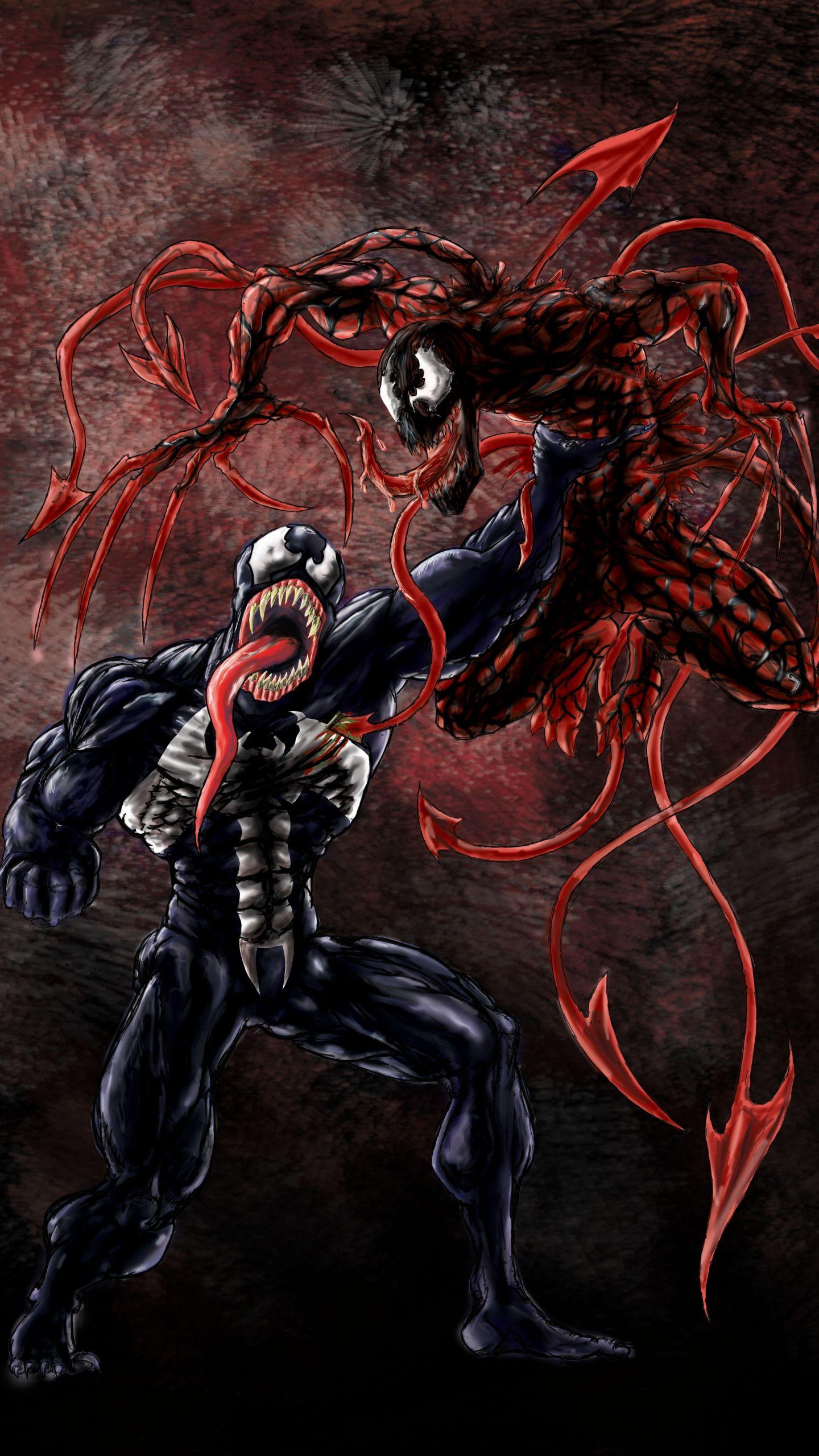1440x2560 Free download Venom and Carnage by dahk16 [6000x8543] for your Desktop, Mobile & Tablet. Explore Venom and Carnage Wallpaper. Spiderman Venom Wallpaper, Venom Wallpaper, Carnage Wallpaper