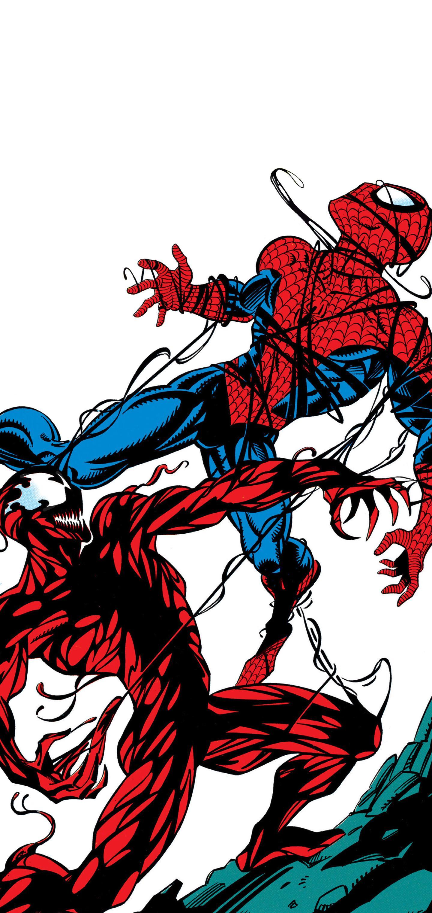 1440x3040 Spider Man / Carnage Phone Wallpaper