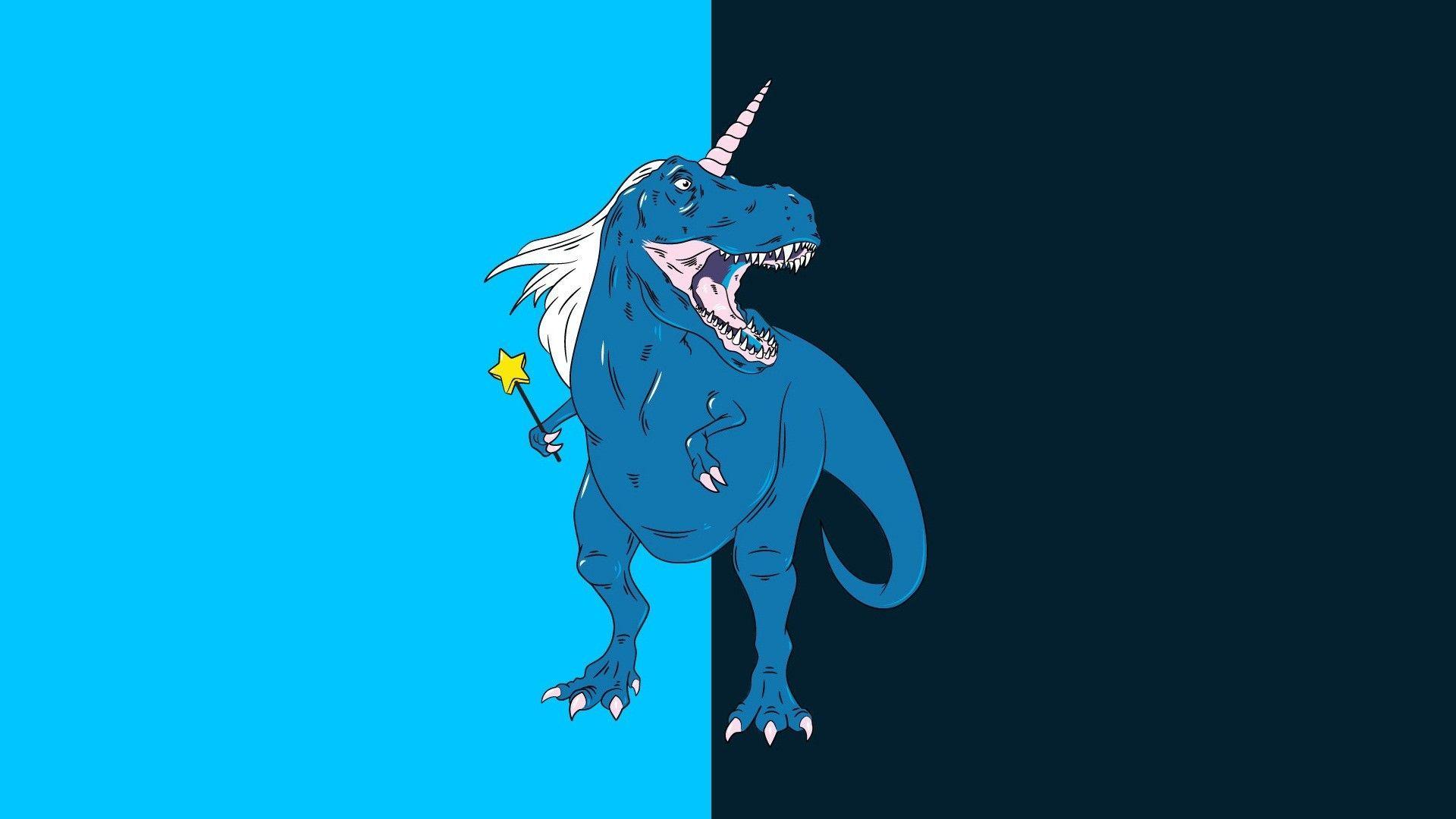 1920x1080 dinosaurs funny magic minimalistic unicorns wallpaper / Wallbase.cc. Unicorn wallpaper, Animated unicorn, Unicorn artwork