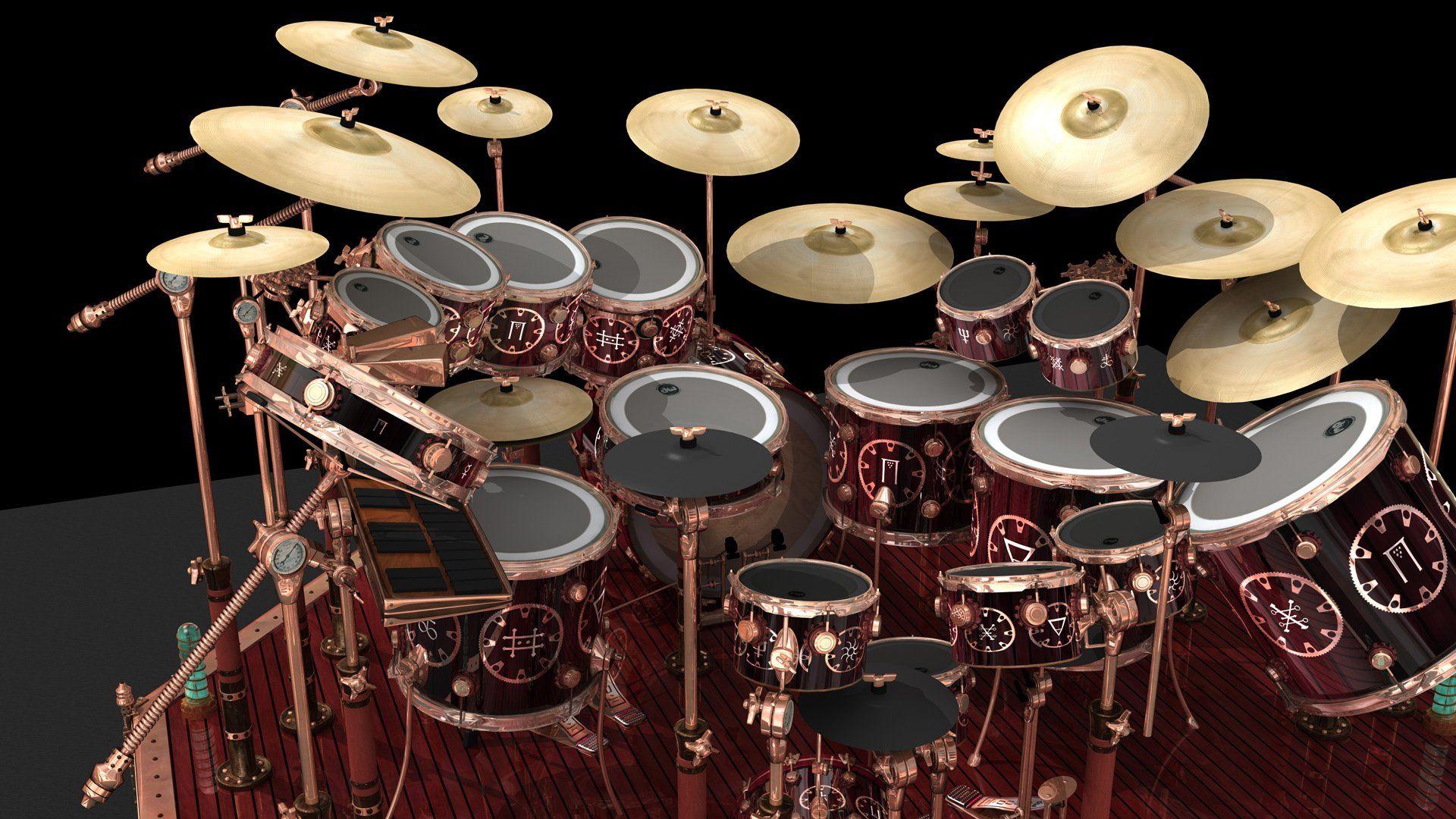 1920x1080 Neil Peart Drum Set HD Wallpaper