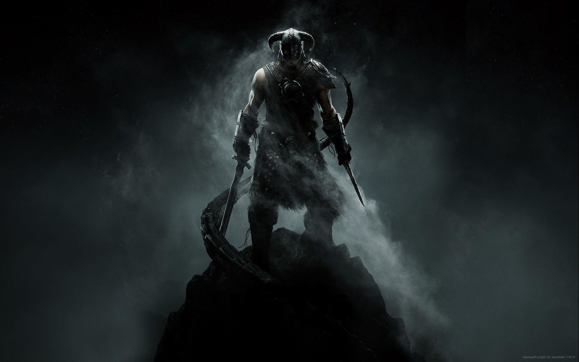 1920x1200 Skyrim Battle Mage Art HD Wallpaper