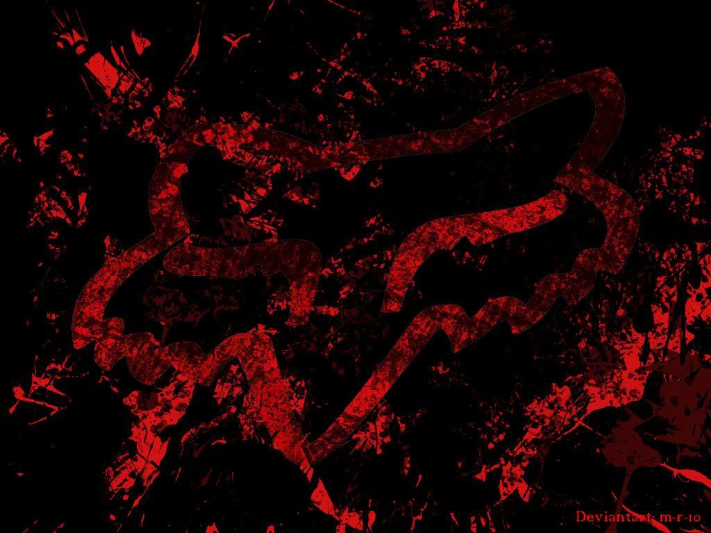 1024x768 Fox and Monster Logo Wallpaper