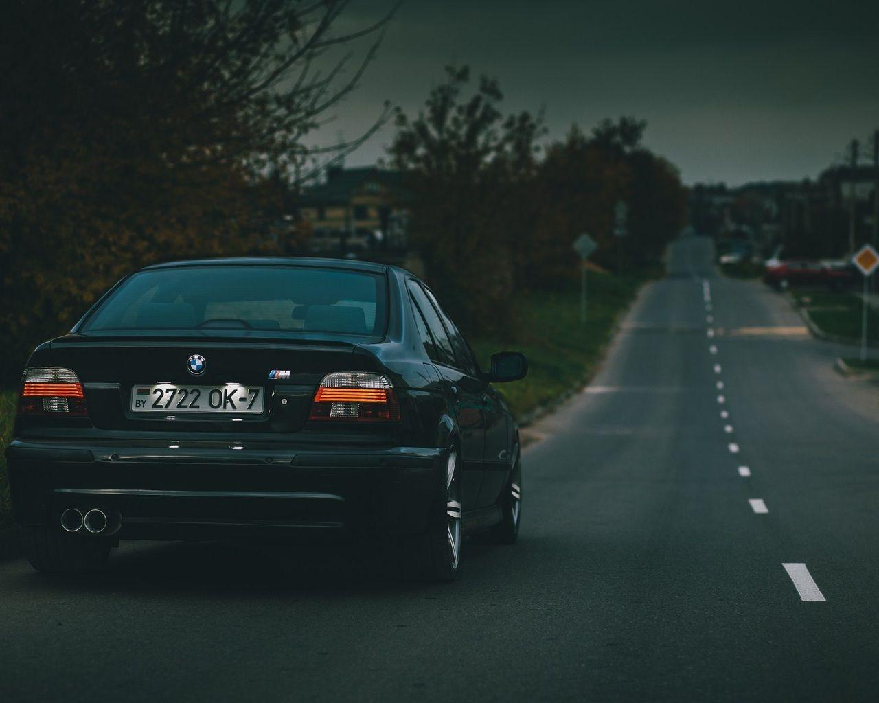 1280x1024 black, sedan, bmw, e m5 desktop wallpaper 10020