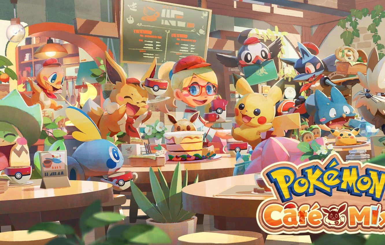 1332x850 Wallpaper Pokemon, Pikachu, Charmander, Lucario, Sobble, Rowlet, Pokémon Coffee Mix, Eevee, Ludicolo, Stoutland, Starly, Munchlax image for desktop, section игры