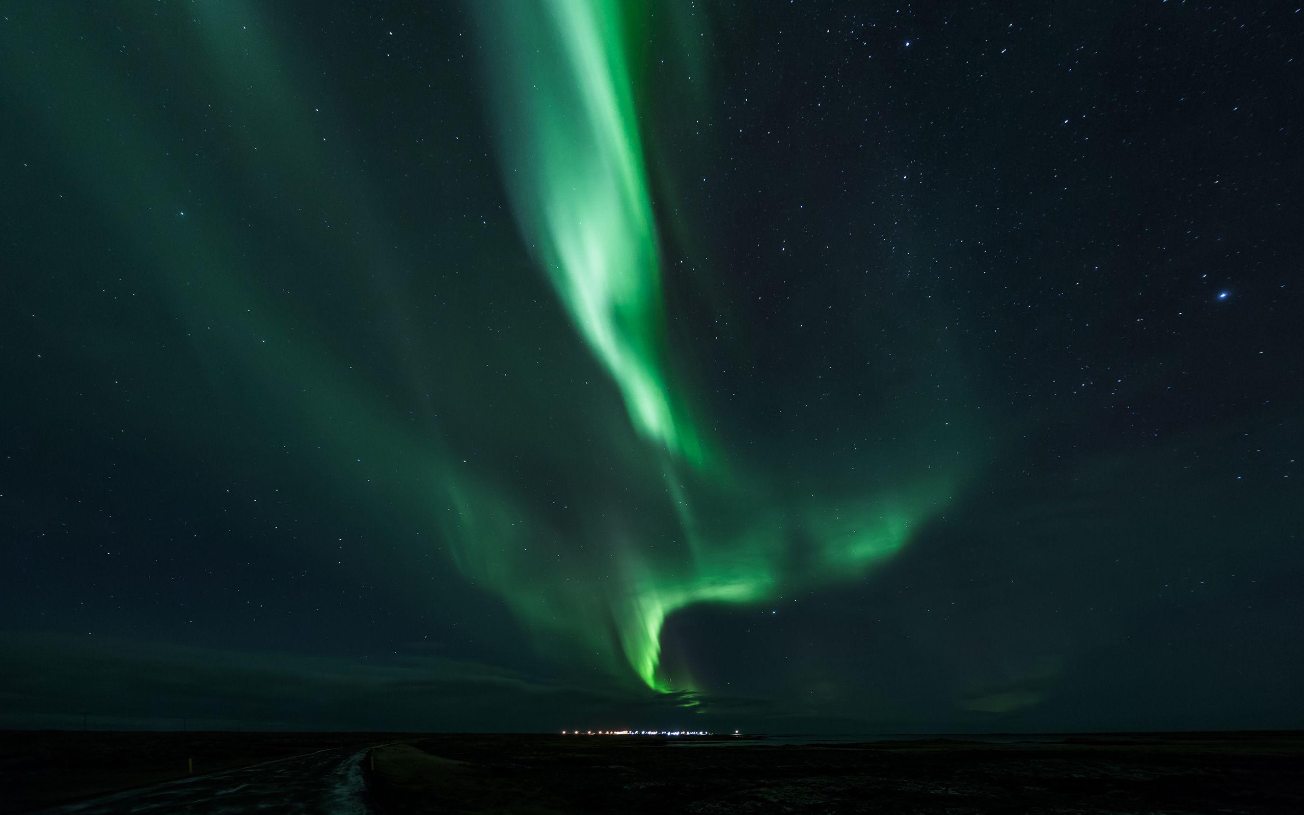 2560x1600 aurora, Borealis, Northern, Lights, Sky, Stars Wallpaper HD / Desktop and Mobile Background