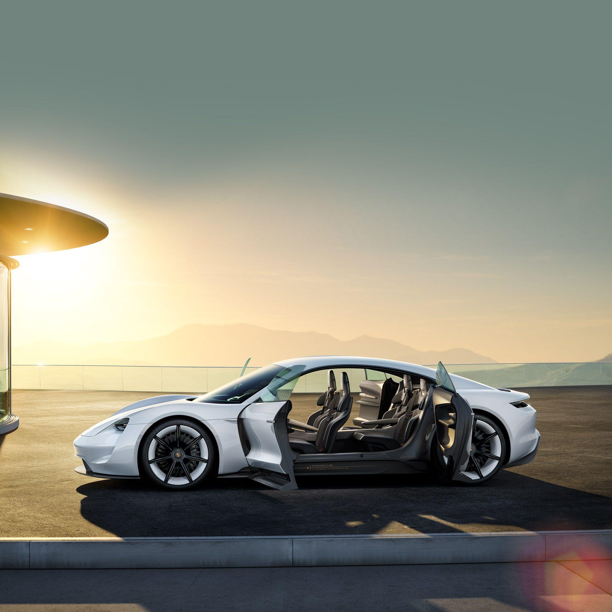 2048x2048 Tribute to tomorrow. Porsche Concept Study Mission E. Dr. Ing. h.c. F. Porsche AG
