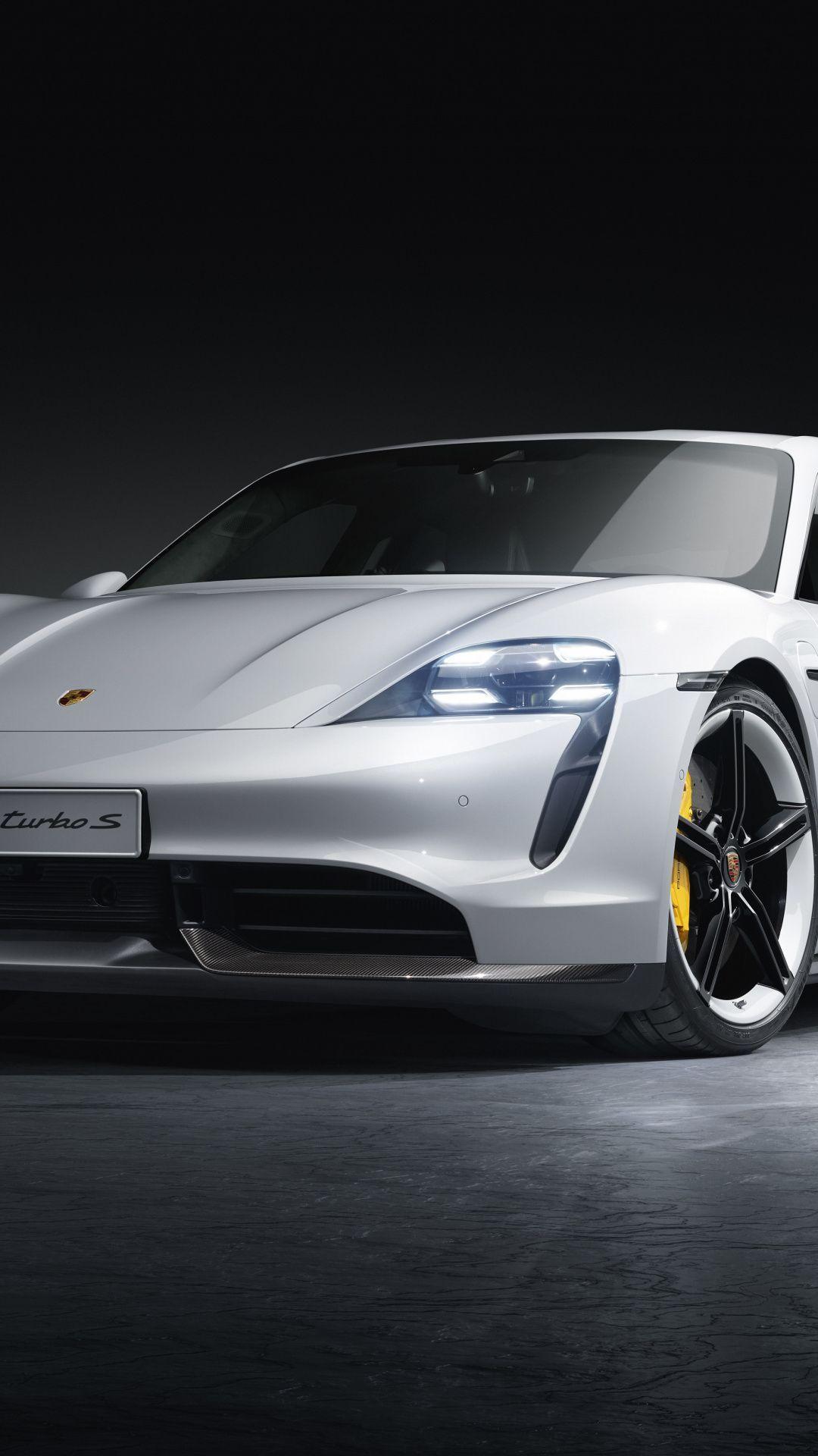1080x1920 Porsche Taycan Turbo, white car, 2019 wallpaper. Porsche taycan, Porsche, White car