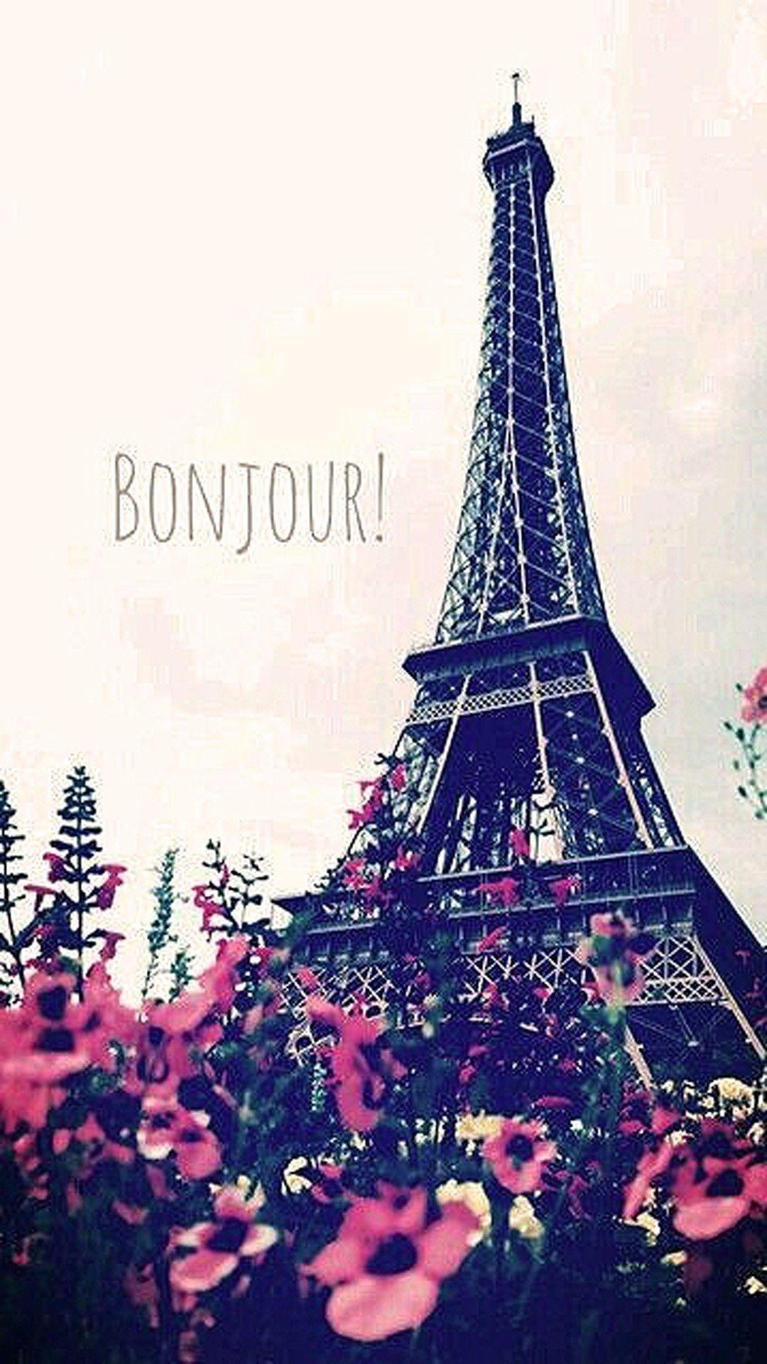Hình nền tháp Eiffel dễ thương 1080x1920