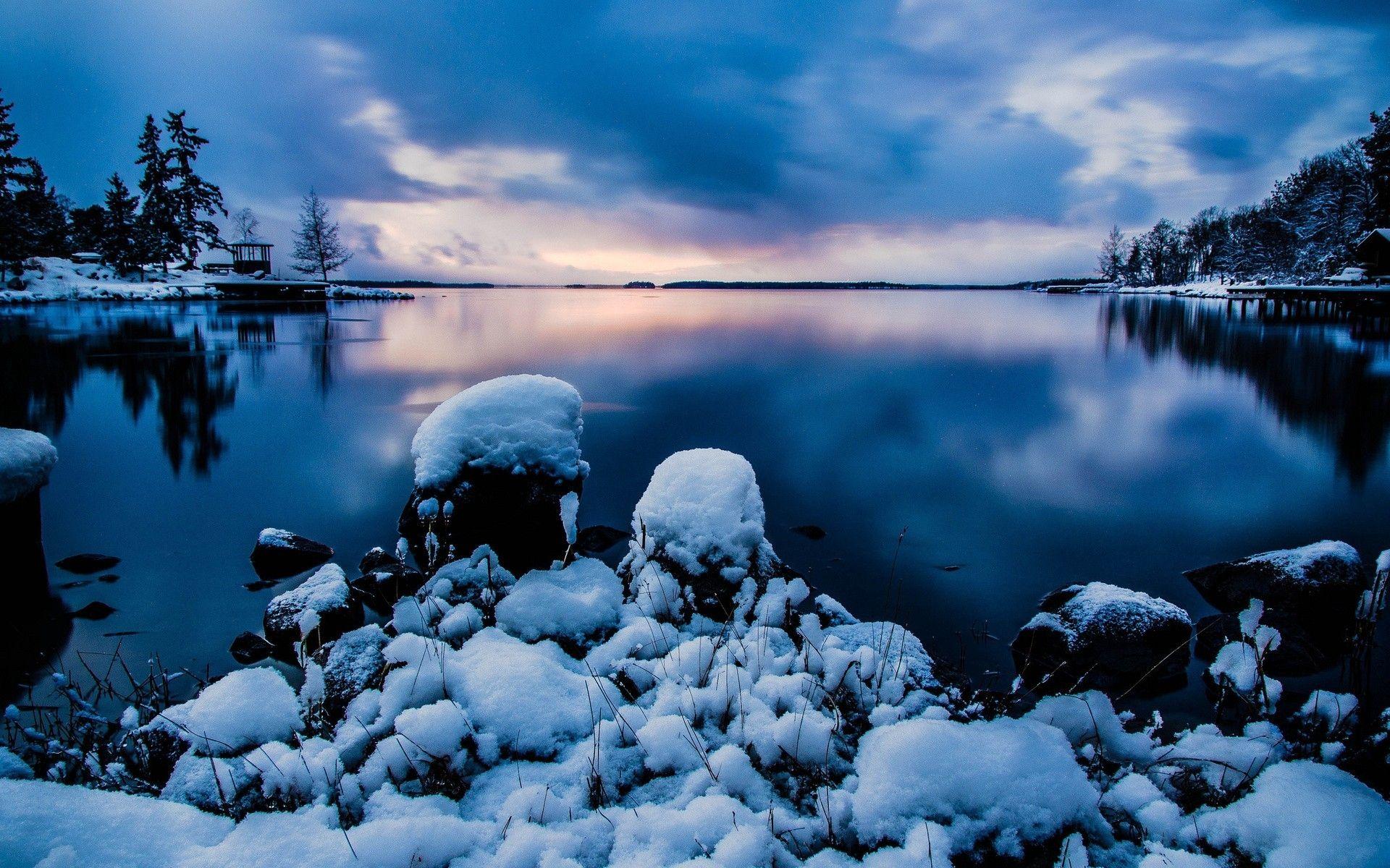 1920x1200 Winter & Lake Sweden Stockholm wallpaper. Winter & Lake Sweden Stockholm