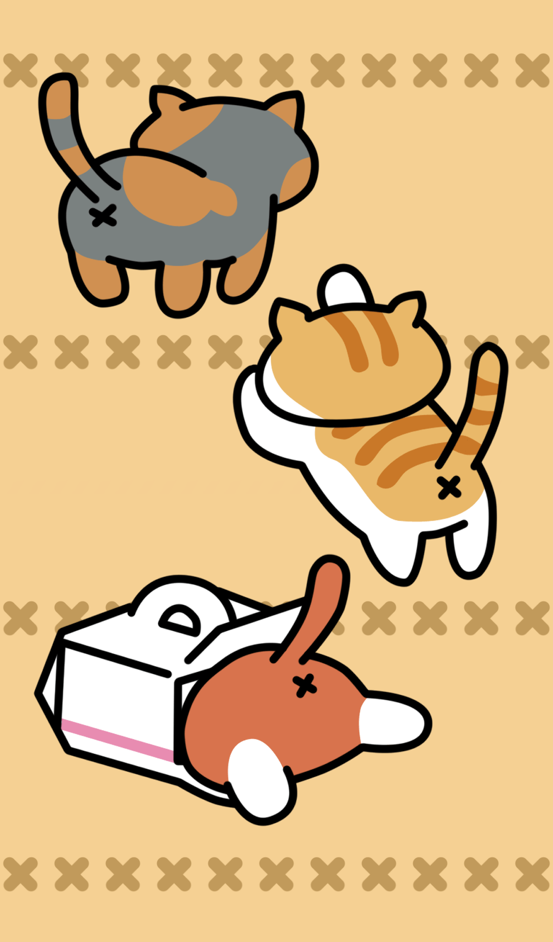 1080x1840 cat butts phone wallpaper