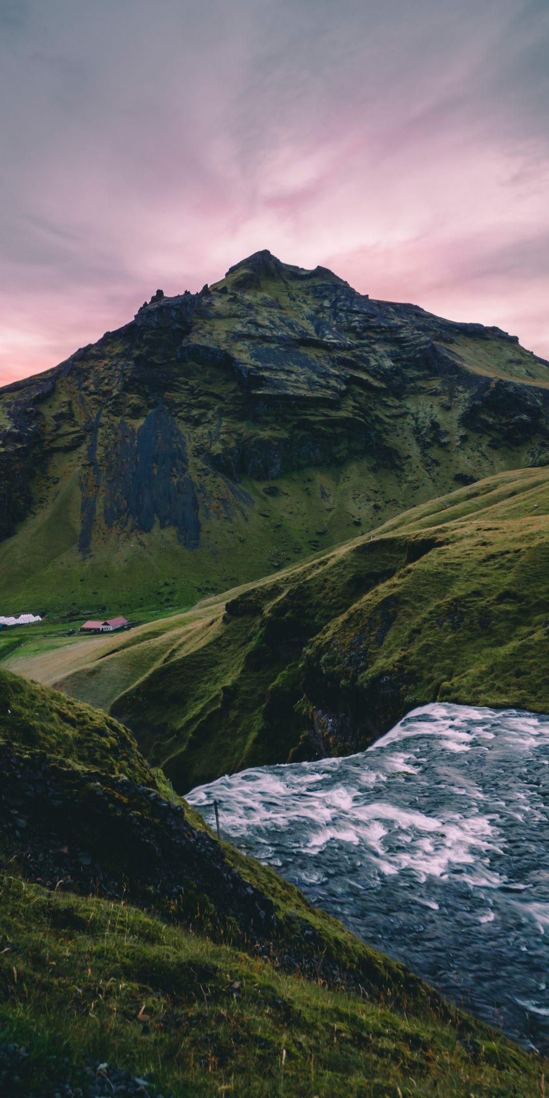1080x2160 Skogafoss, fall, river, mountains, Iceland, 1080x2160 wallpaper. iPhone wallpaper landscape, Best iphone wallpaper, Wallpaper iphone summer