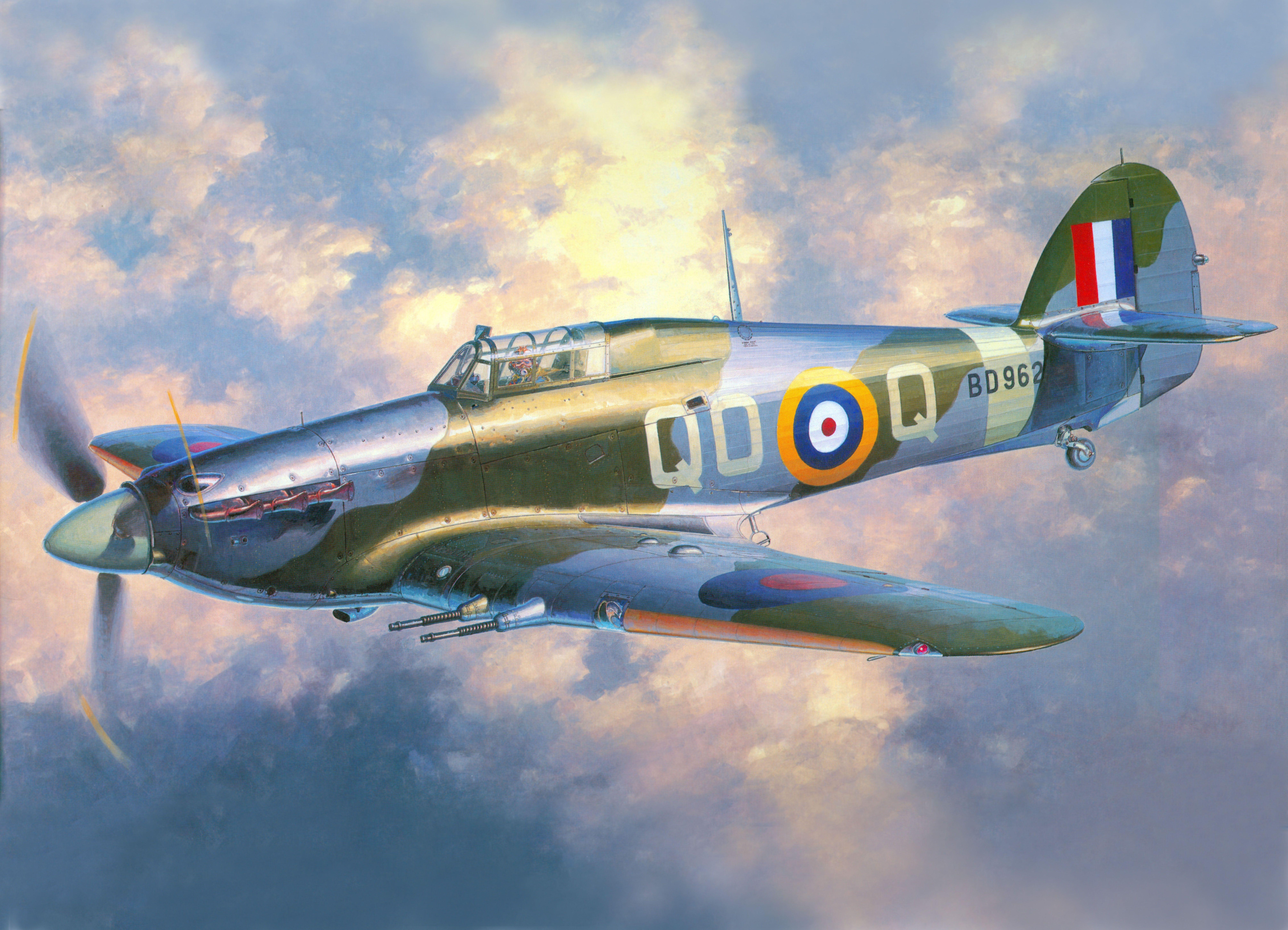 8041x5805 Drawing, british, fighter interceptor, hawker hurricane, mk.iic, (hurricane iia series 2). Airplane painting, Aircraft painting, Airplane art