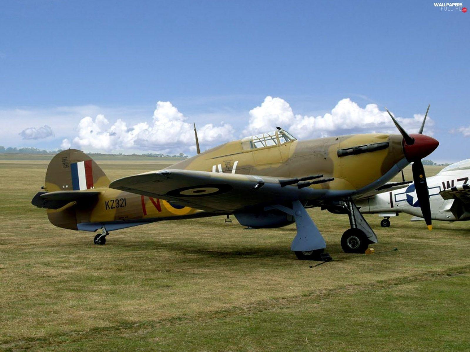 1600x1200 France, Colours, Hawker Hurricane, airport HD Wallpaper: 1600x1200