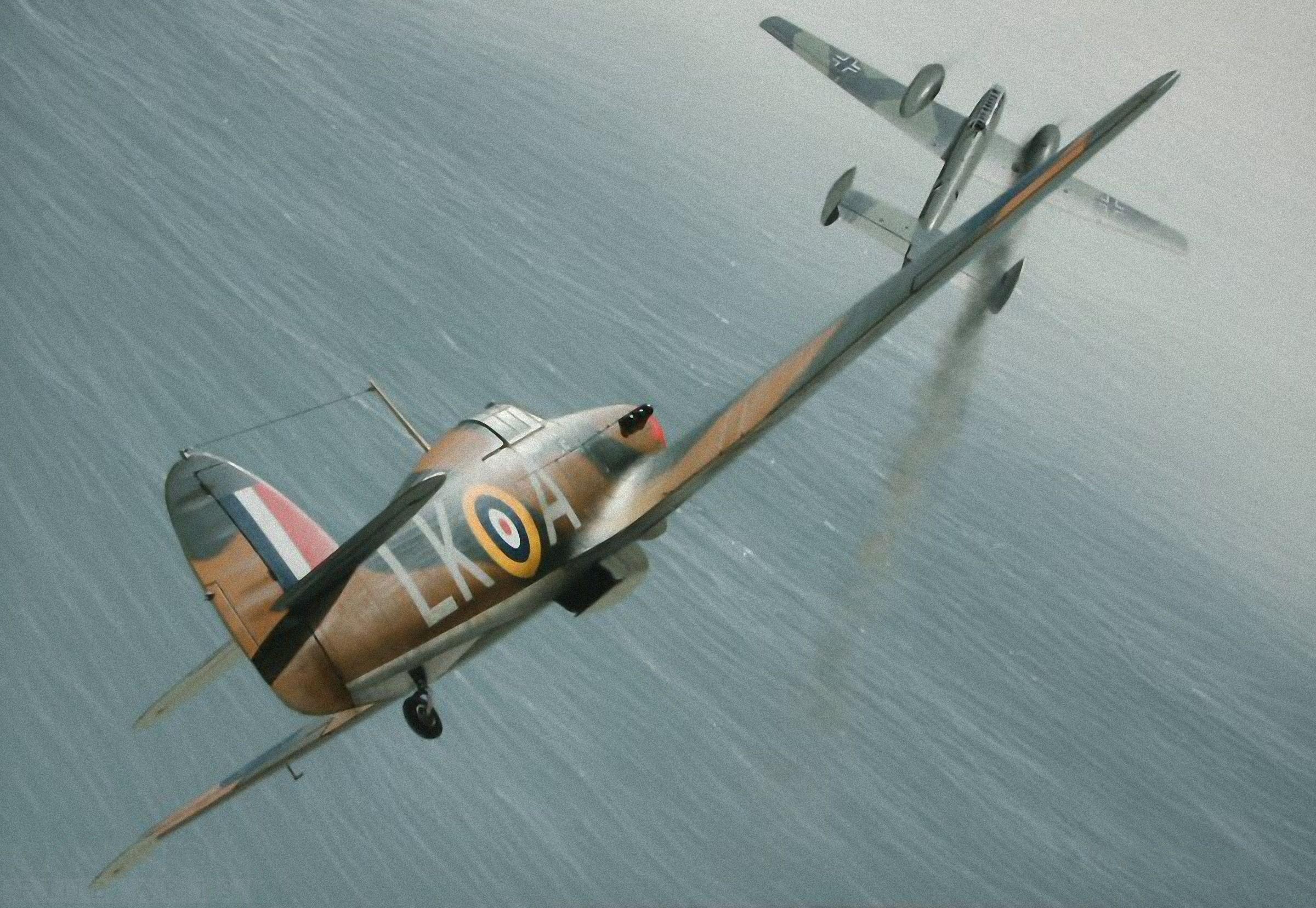 2400x1656 Wallpaper Fighter Airplane Airplane hawker hurricane bf 2400x1656