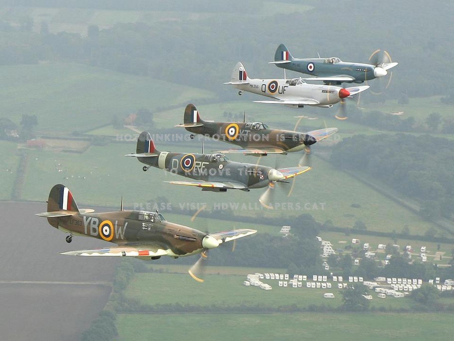 1824x1368 british fighter formation hawker hurricane